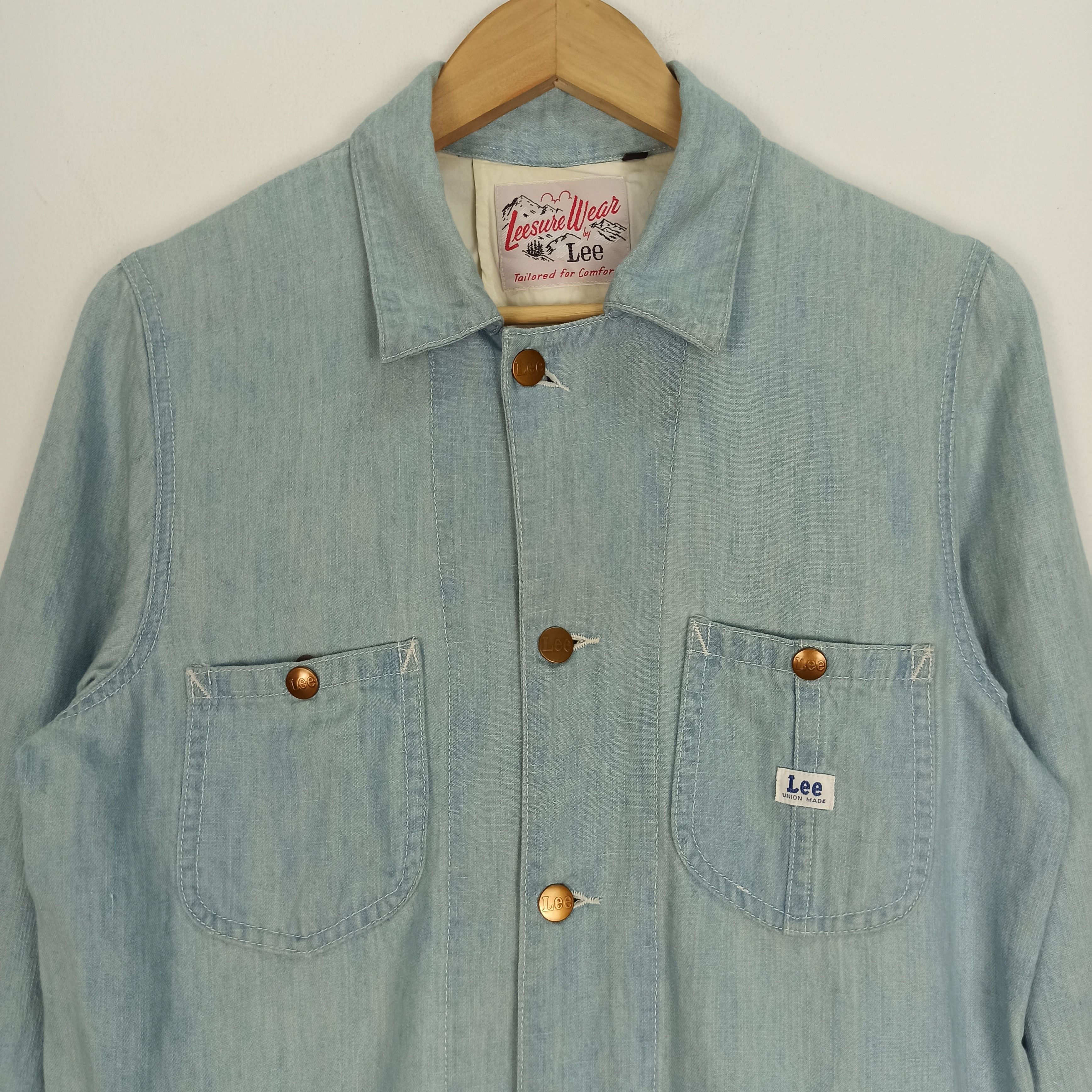 Lee VINTAGE LEE LEESURE WEAR LINEN BLEND COVERALL WORK JACKET Size US M / EU 48-50 / 2 - 2 Thumbnail