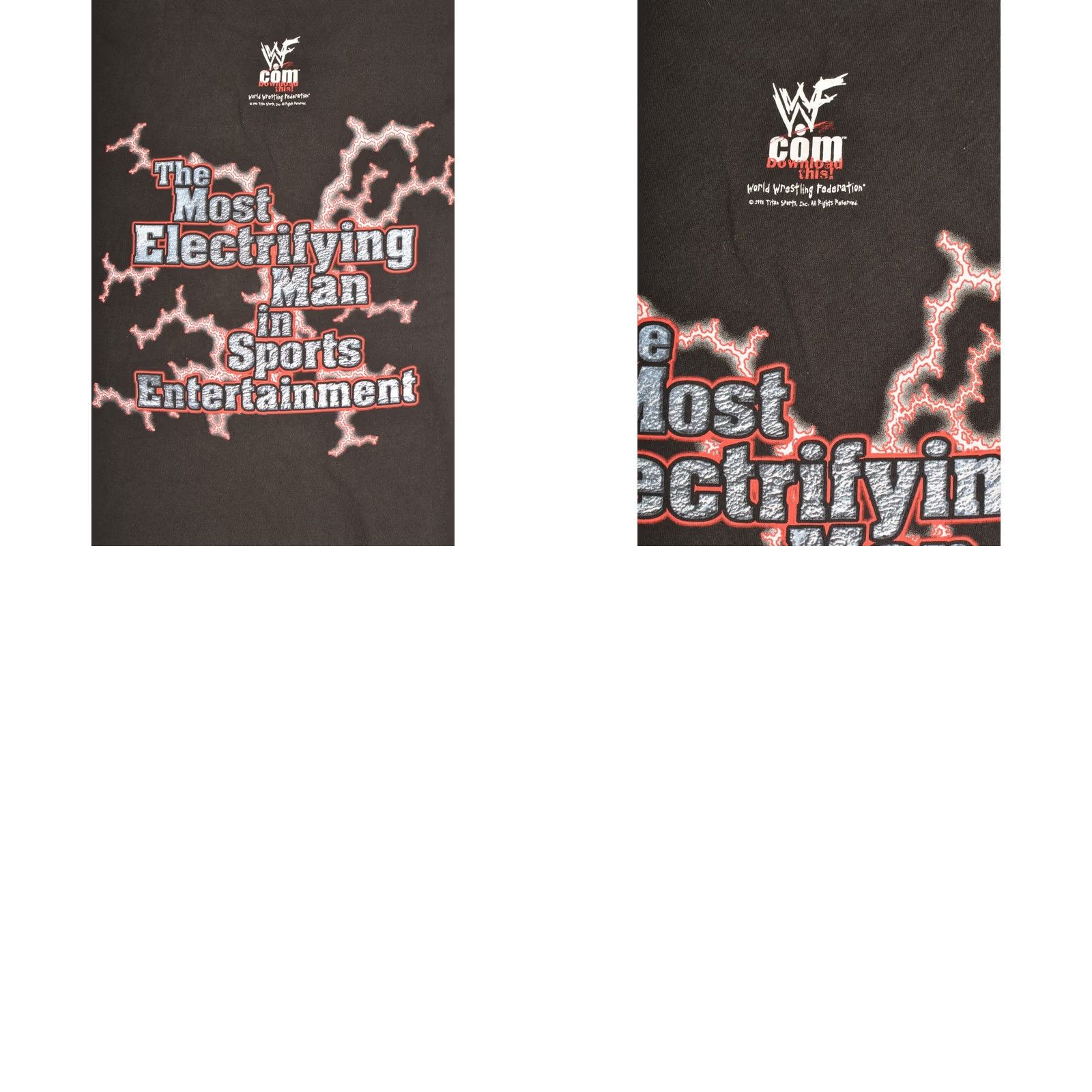 Vintage WWF The Rock The Most Electrifying Man VTG 1998 Wrestling T-Shirt Made in USA L Black Mens USA 1990s T-Shirt Size US L / EU 52-54 / 3 - 8 Thumbnail