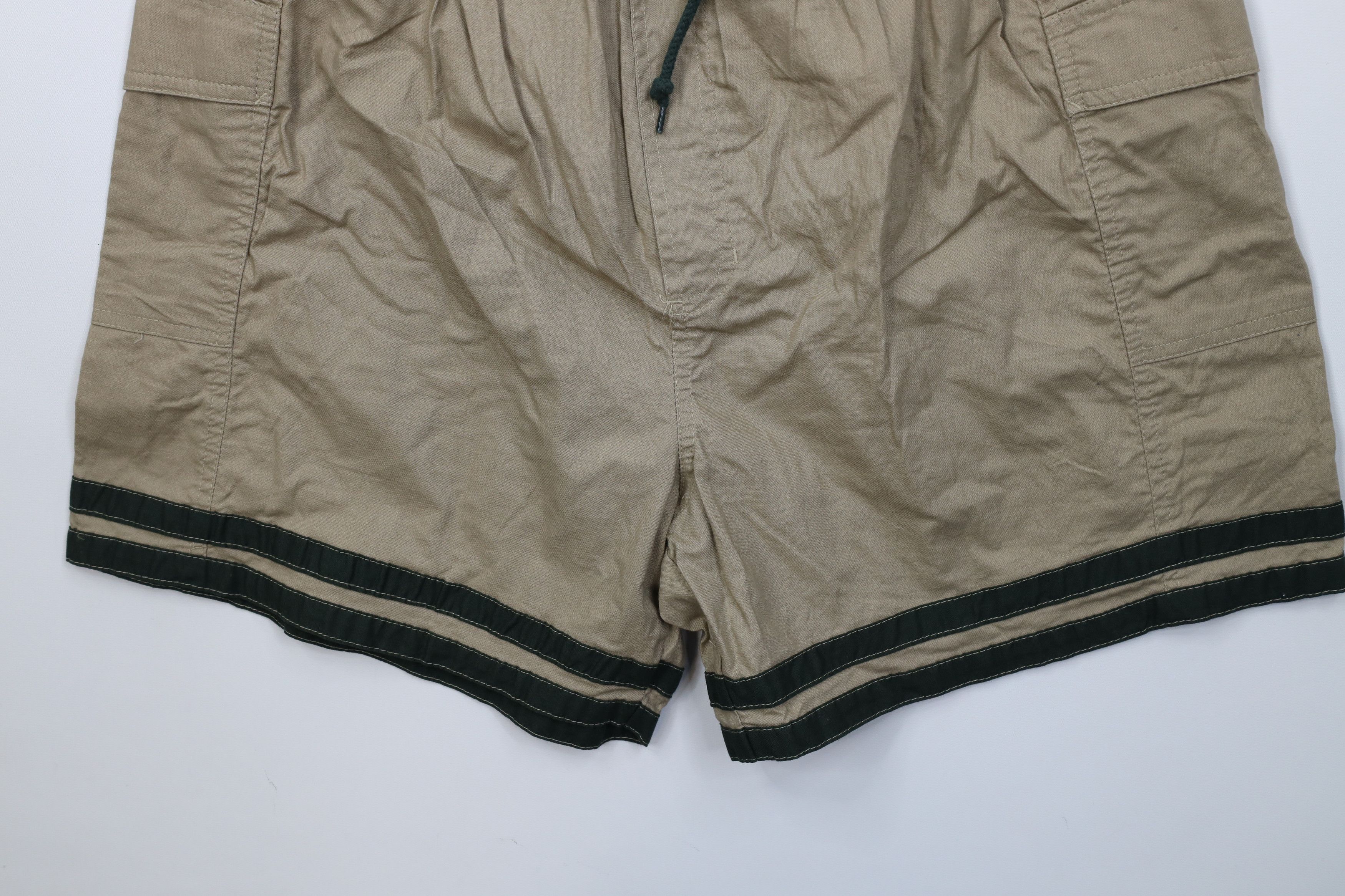 Vintage Vintage 90s Streetwear Lined Above Knee Cargo Shorts Brown Size US 34 / EU 50 - 4 Thumbnail