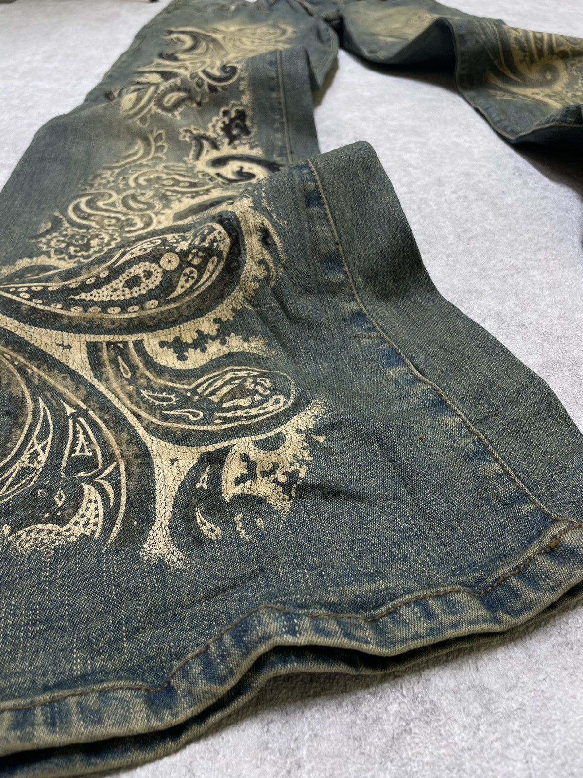 Affliction × If Six Was Nine × Le Grande Bleu (L.G.B.) Flare Ifsixwasnine Vibe Jeans LGB Cut Washed Rockstar Size US 31 - 5 Thumbnail