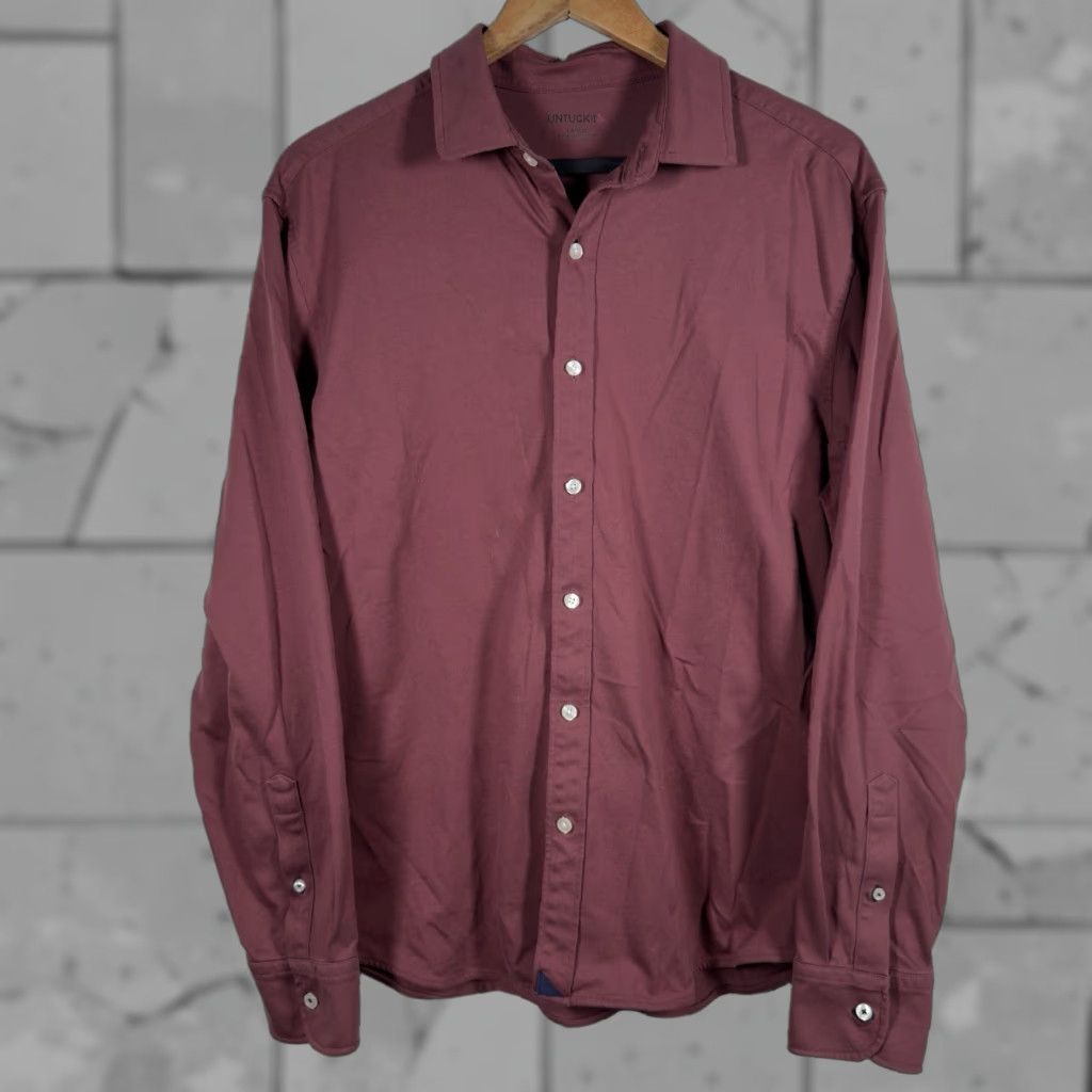 UNTUCKit UNTUCKit Red Long Sleeve Button Down Shirt Mens L Size Button-Up Shirt Size US L / EU 52-54 / 3 - 1 Thumbnail