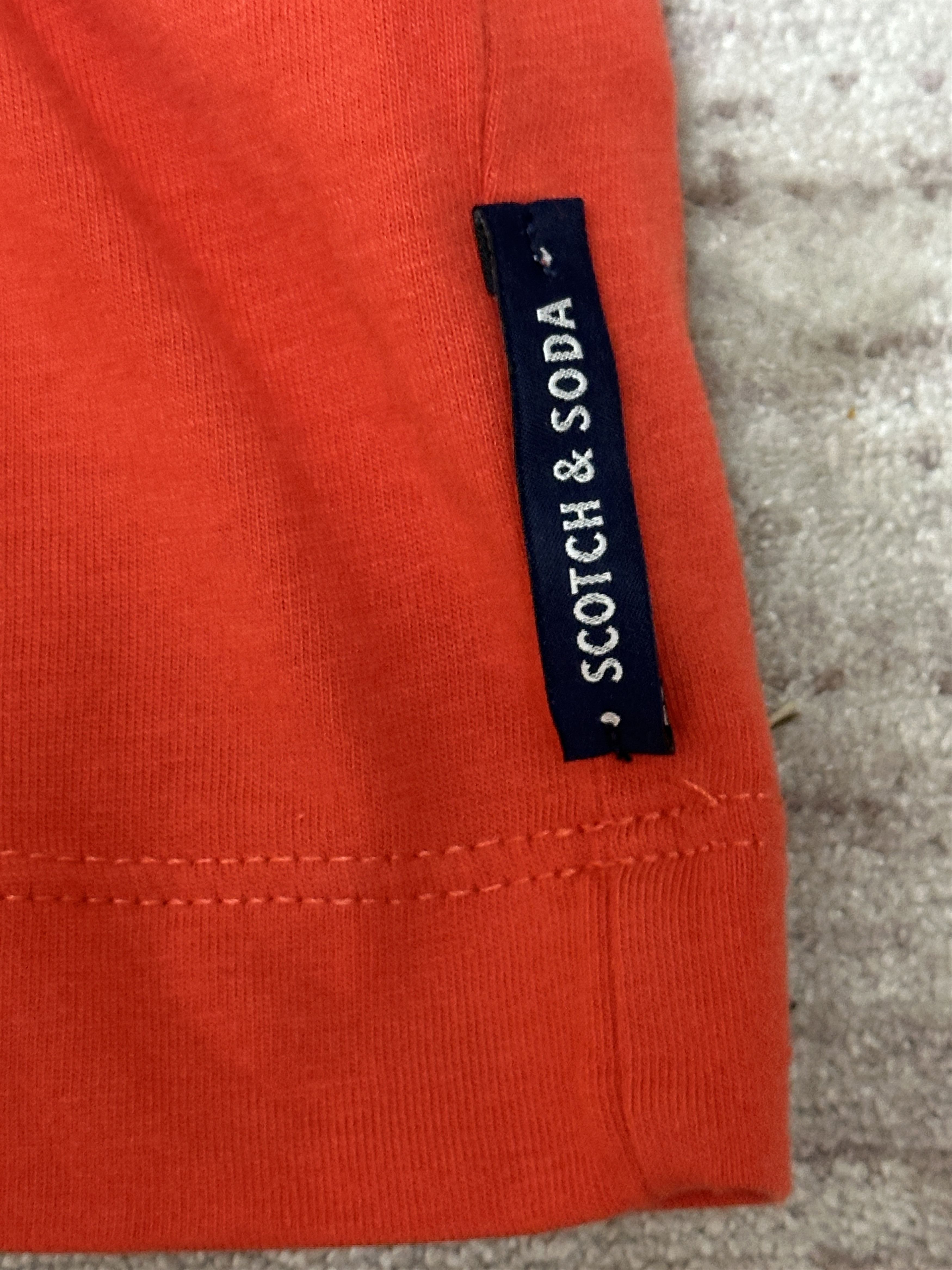 Scotch & Soda Scoth & Soda Men's Red Organic Cotton T-Shirt Size Large Size US L / EU 52-54 / 3 - 5 Thumbnail