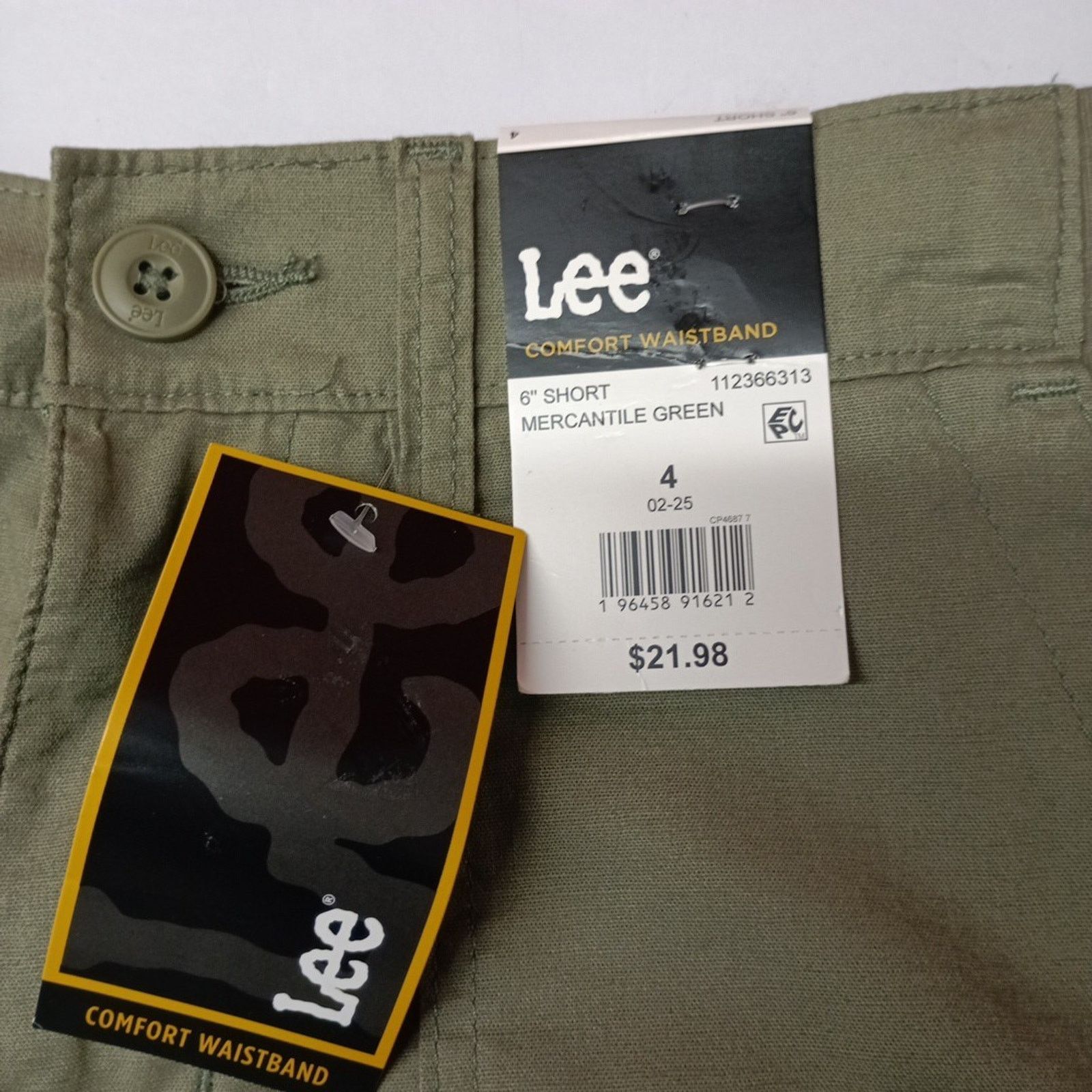 Lee Lee Bermuda Shorts Women's Size 4 Green 6" Ins Comfort Waist Size 27" / US 4 / IT 40 - 2 Thumbnail