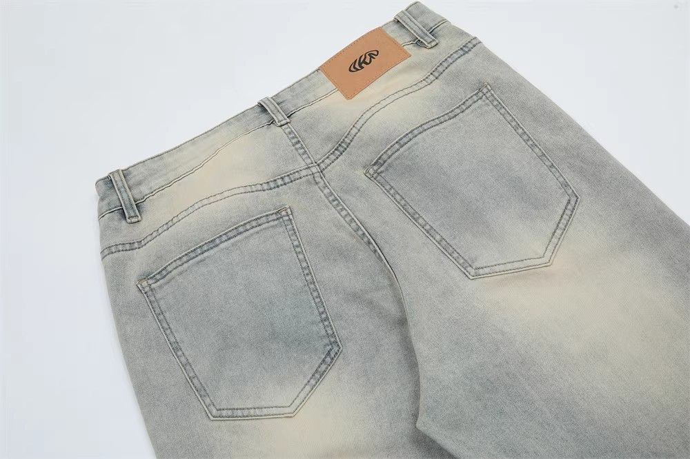 Japanese Brand × Jean Washed Street American Loose Zipper Slit Casual Jeans Size US 32 / EU 48 - 5 Thumbnail