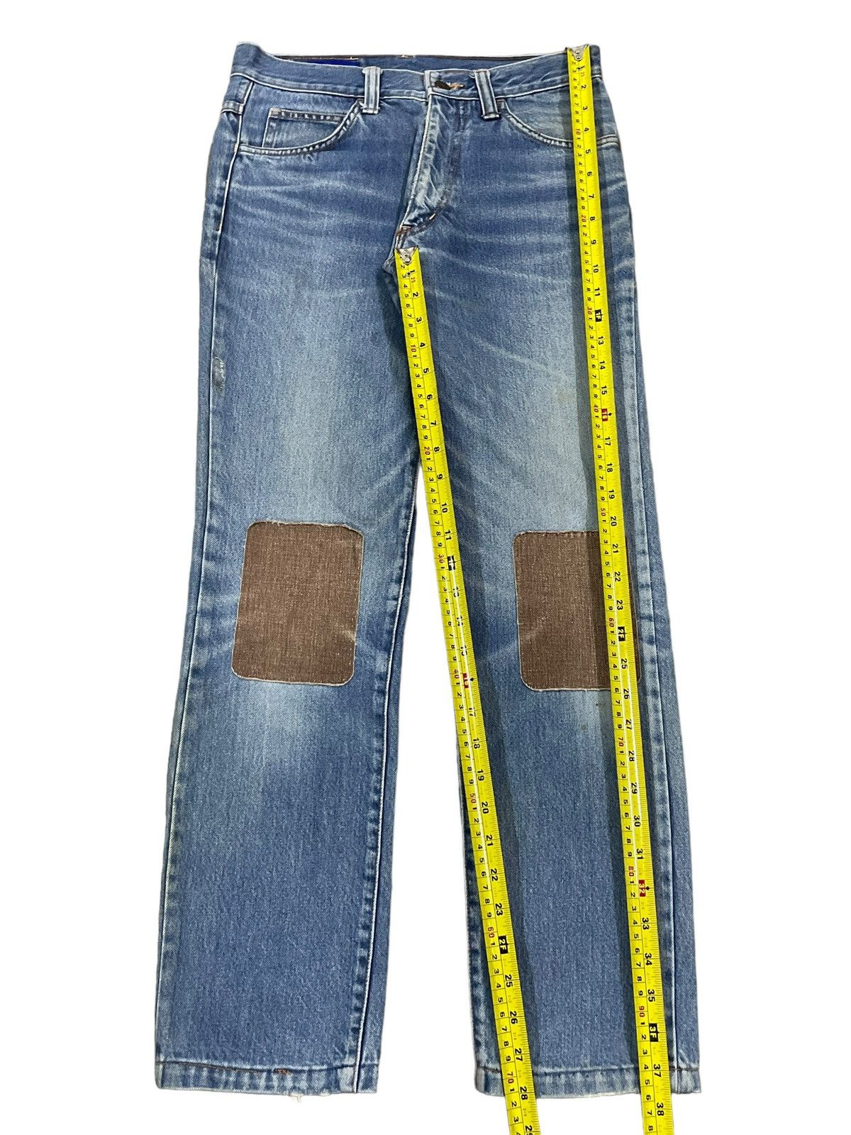 Kapital Vintage Japanese Brand Blue Wash Knee Patches Straight Jeans Size US 29 - 10 Thumbnail