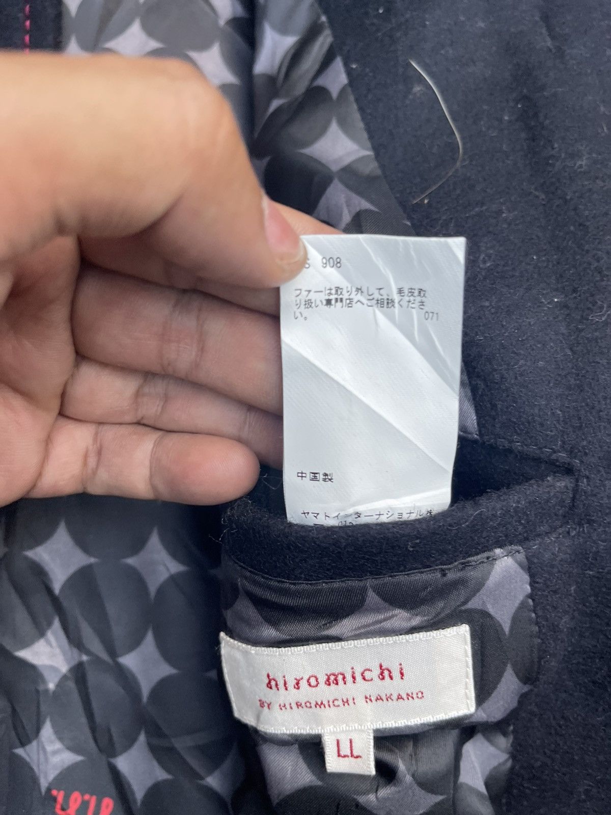 Japanese Brand Hiromichi Nakano Fur Collar Jacket Rare Japanese Style Size US S / EU 44-46 / 1 - 8 Thumbnail
