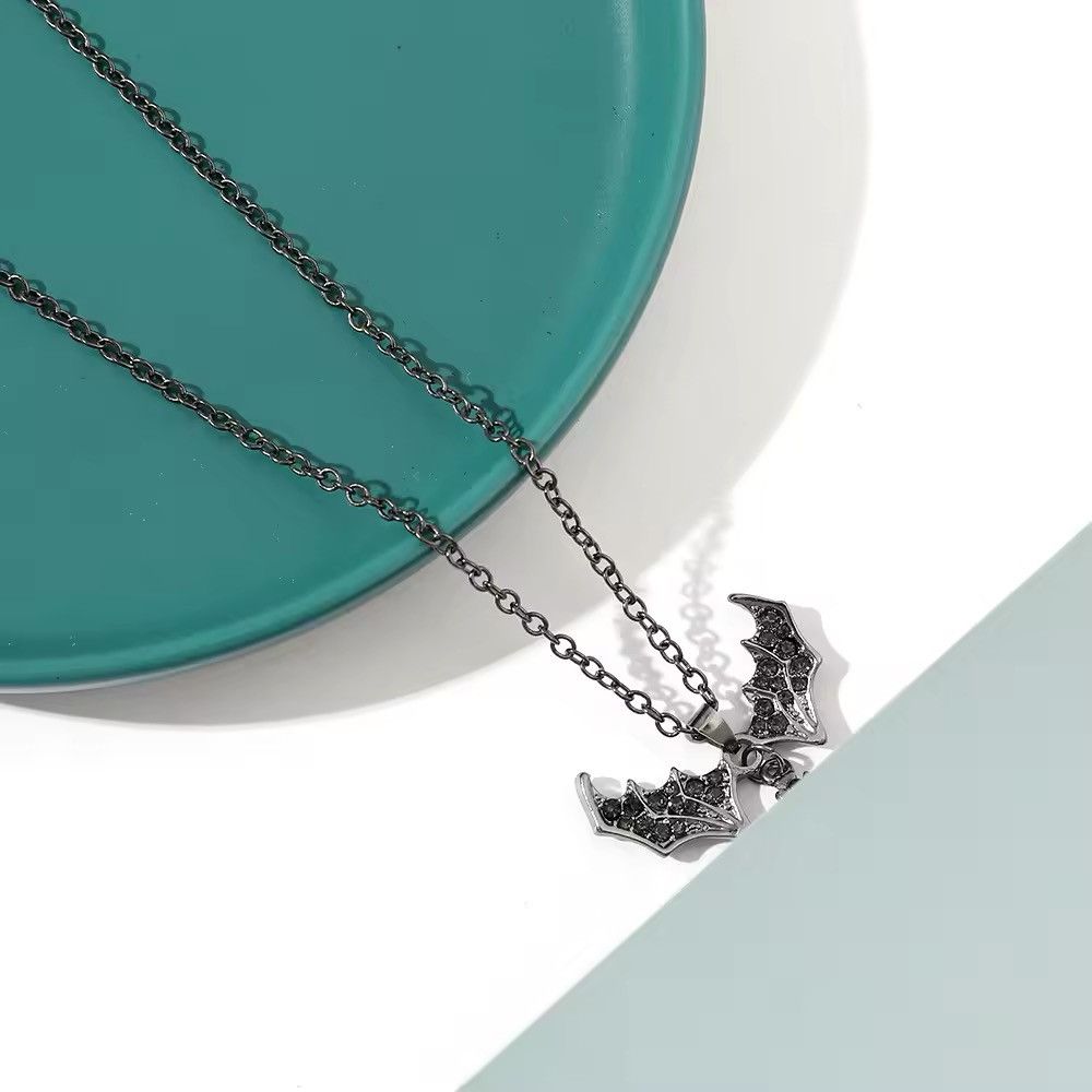 Jewelry Black Bat Saturn Punk Necklace Size ONE SIZE - 3 Thumbnail