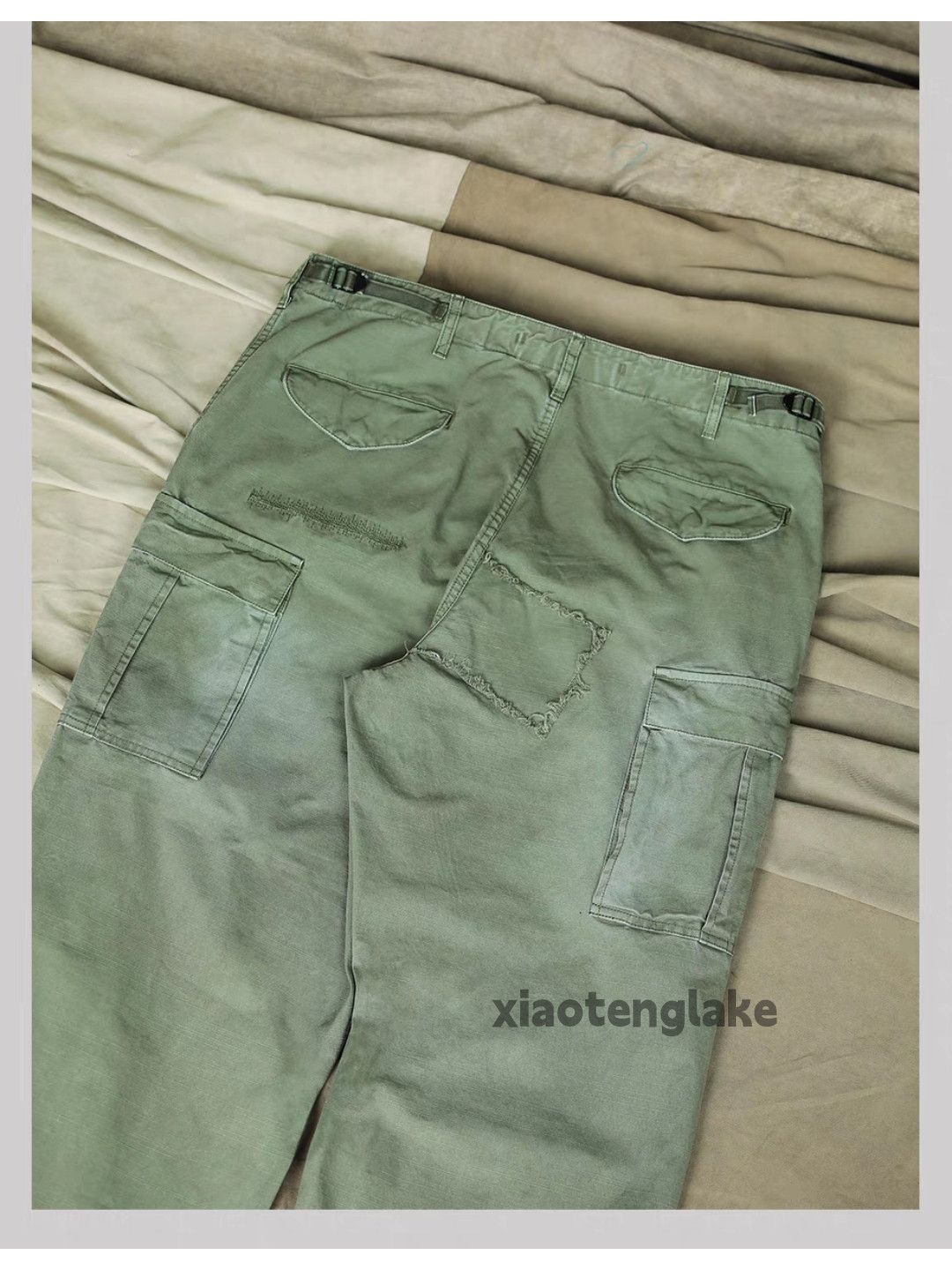 Designer × Vintage washed faded utility military tactical baggy cargo pants Size US 32 / EU 48 - 5 Thumbnail
