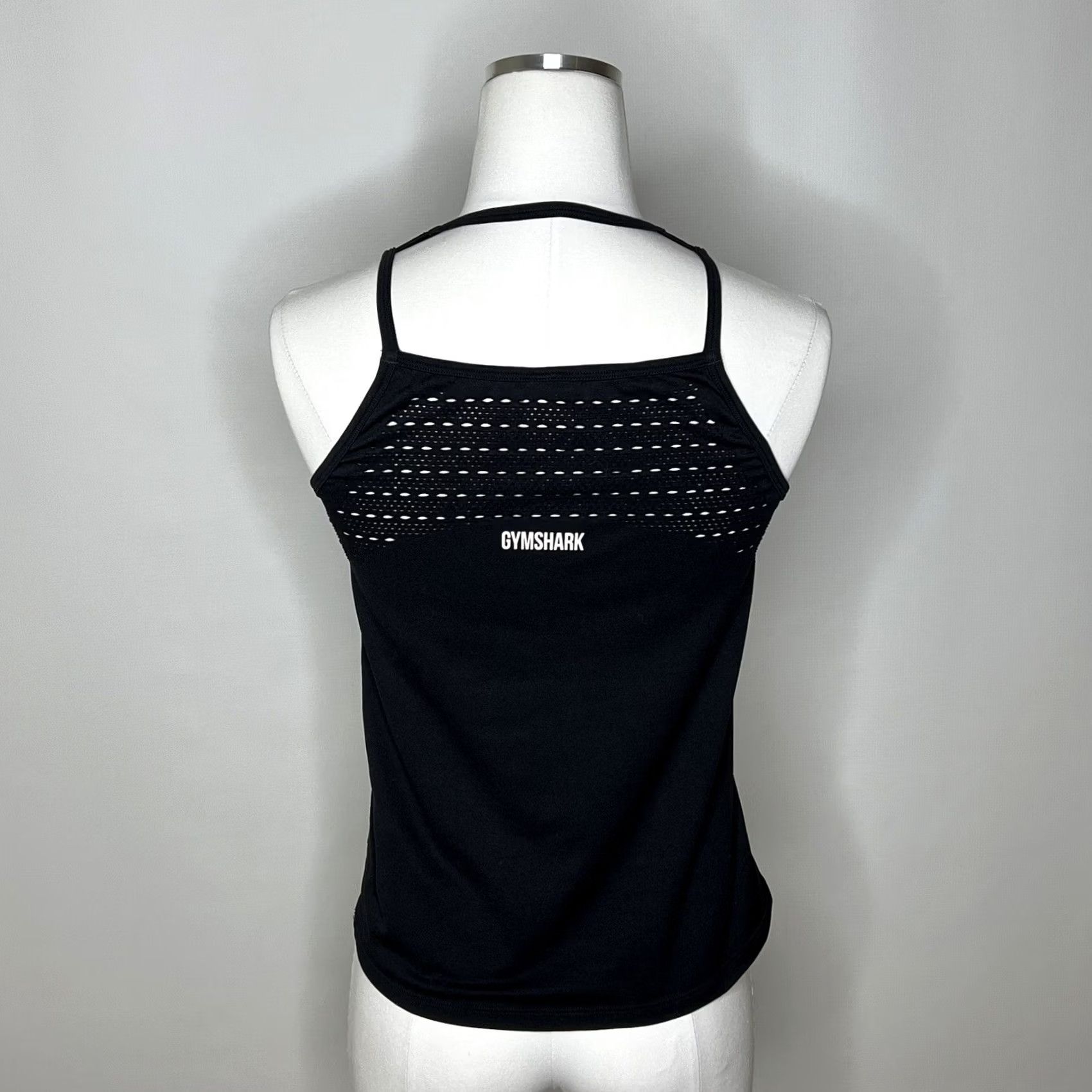 Gymshark Gymshark Tank XS Energy Seamless Loose Black Logo Laser Cut Out Sleeveless Stainless? Size XS / US 0-2 / IT 36-38 - 3 Thumbnail