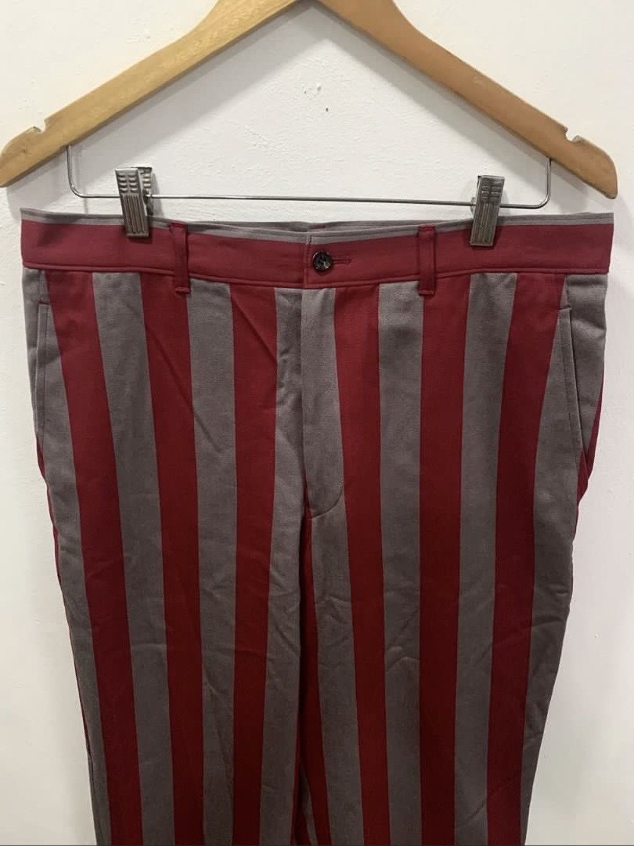 Comme des Garcons Homme Plus COMME des GARÇONS HOMME PLUS AD2000 STRIPED TAPERED PANTS Size US 33 - 3 Thumbnail