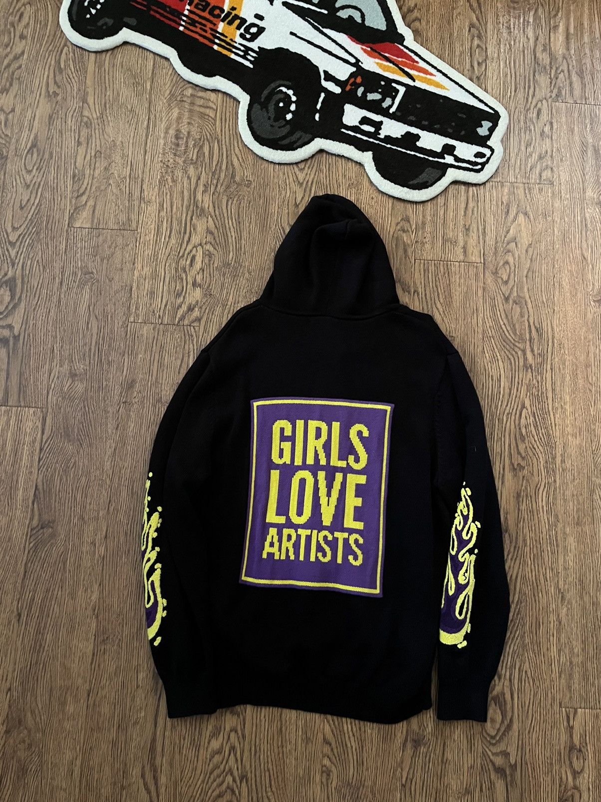 Other Girls Love Artist Flame Mesh Hoodie Size US XL / EU 56 / 4 - 3 Thumbnail