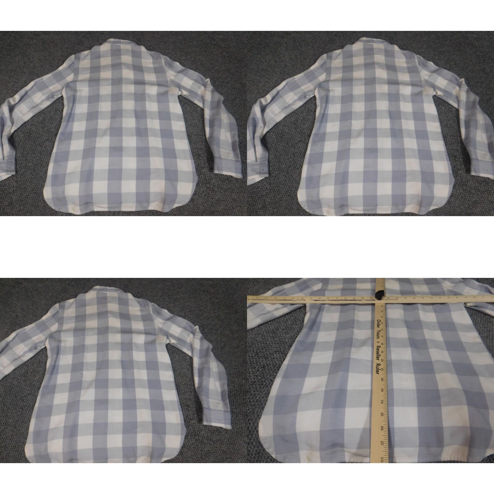 Vintage Philosophy Womens Button-Up Shirt Blue Plaid Small Regular Size S / US 4 / IT 40 - 8 Thumbnail