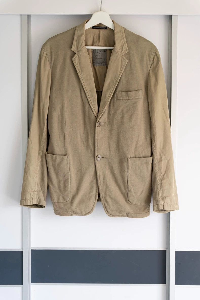 Yohji Yamamoto Yohji Yamamoto Yohji Yamamoto Khaki Split Design Suit Jack Size US S / EU 44-46 / 1 - 1 Thumbnail
