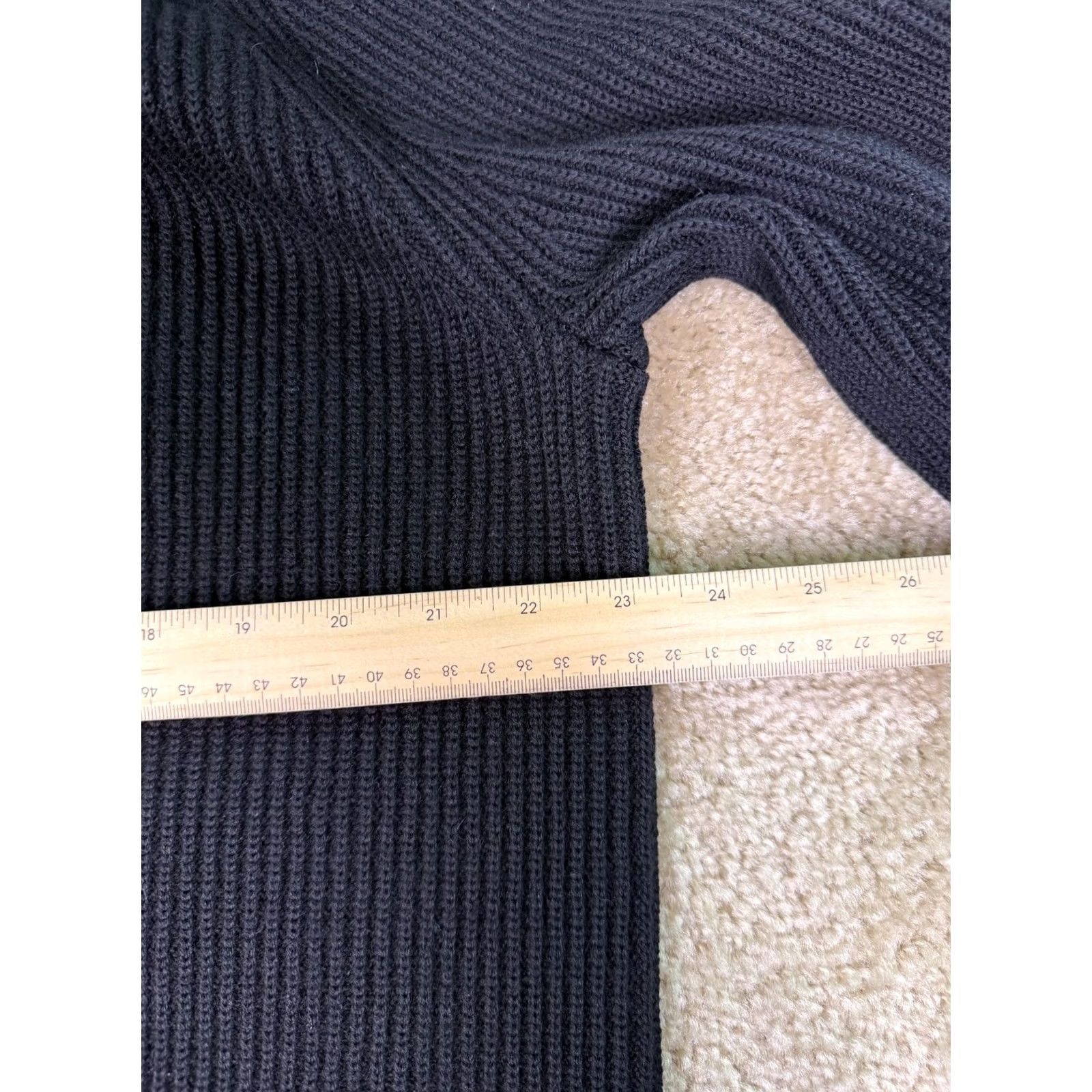 Banana Republic Banana Republic Wool Quarter Button Pullover Sweater Mens XL Black E230 - Classic Size US XL / EU 56 / 4 - 6 Thumbnail