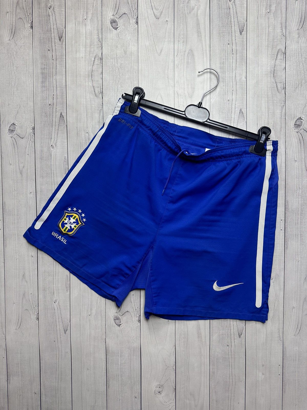 Nike × Vintage Vintage Nike Brasil soccer shorts Brazil size S Size US 30 / EU 46 - 1 Thumbnail