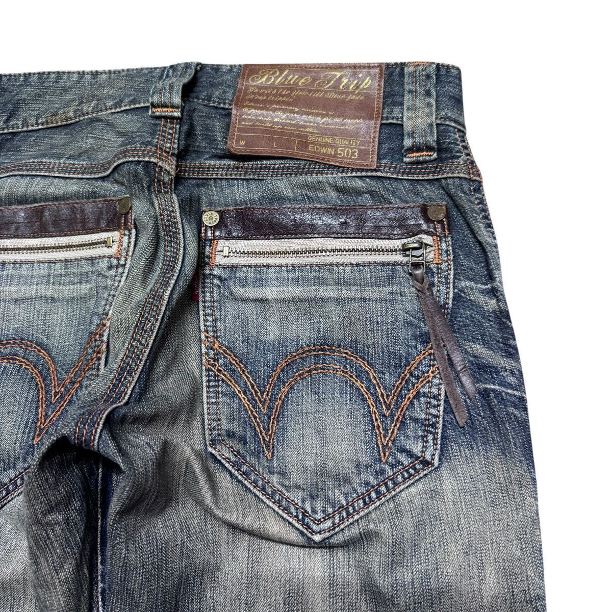 Edwin Vintage Edwin 503 Distressed Denim Jeans Size US 28 / EU 44 - 11 Thumbnail