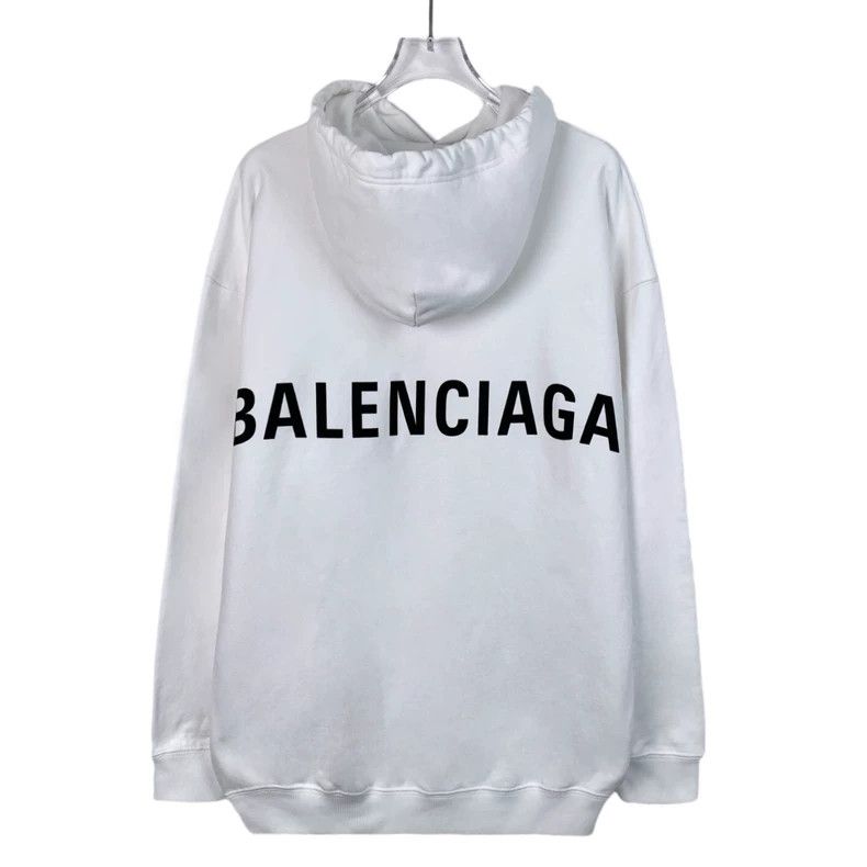 Balenciaga Balenciaga White logo monogram printed cotton hooded draws Size XS / US 0-2 / IT 36-38 - 2 Thumbnail