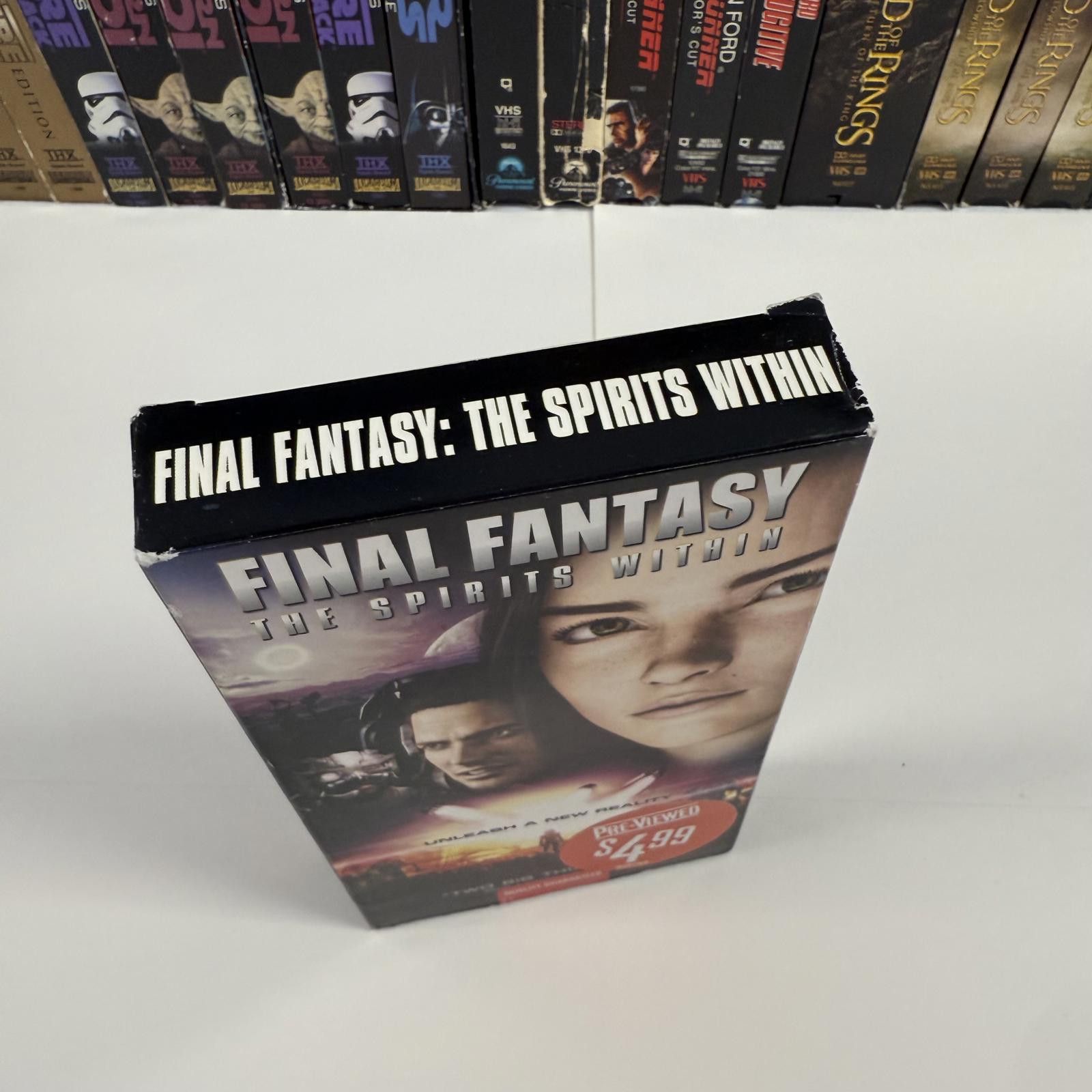 Designer Final Fantasy The Spirits Within VHS 2001 w/ Blockbuster Tag Size ONE SIZE - 10 Thumbnail