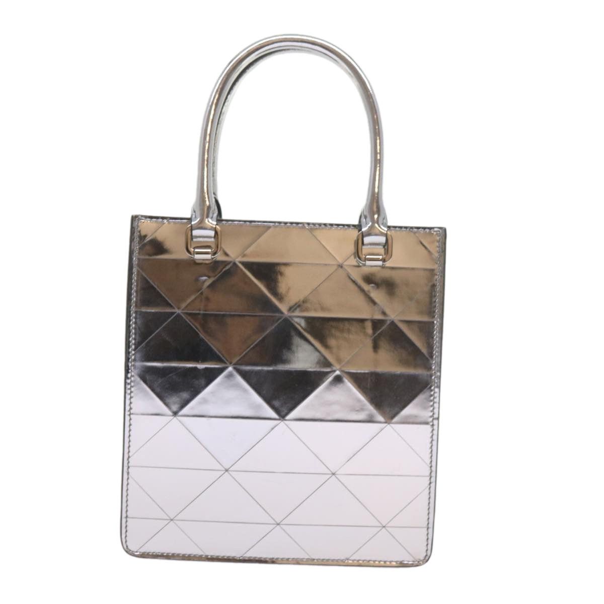 Prada PRADA Hand Bag Metallic Leather Silver Size ONE SIZE - 2 Thumbnail