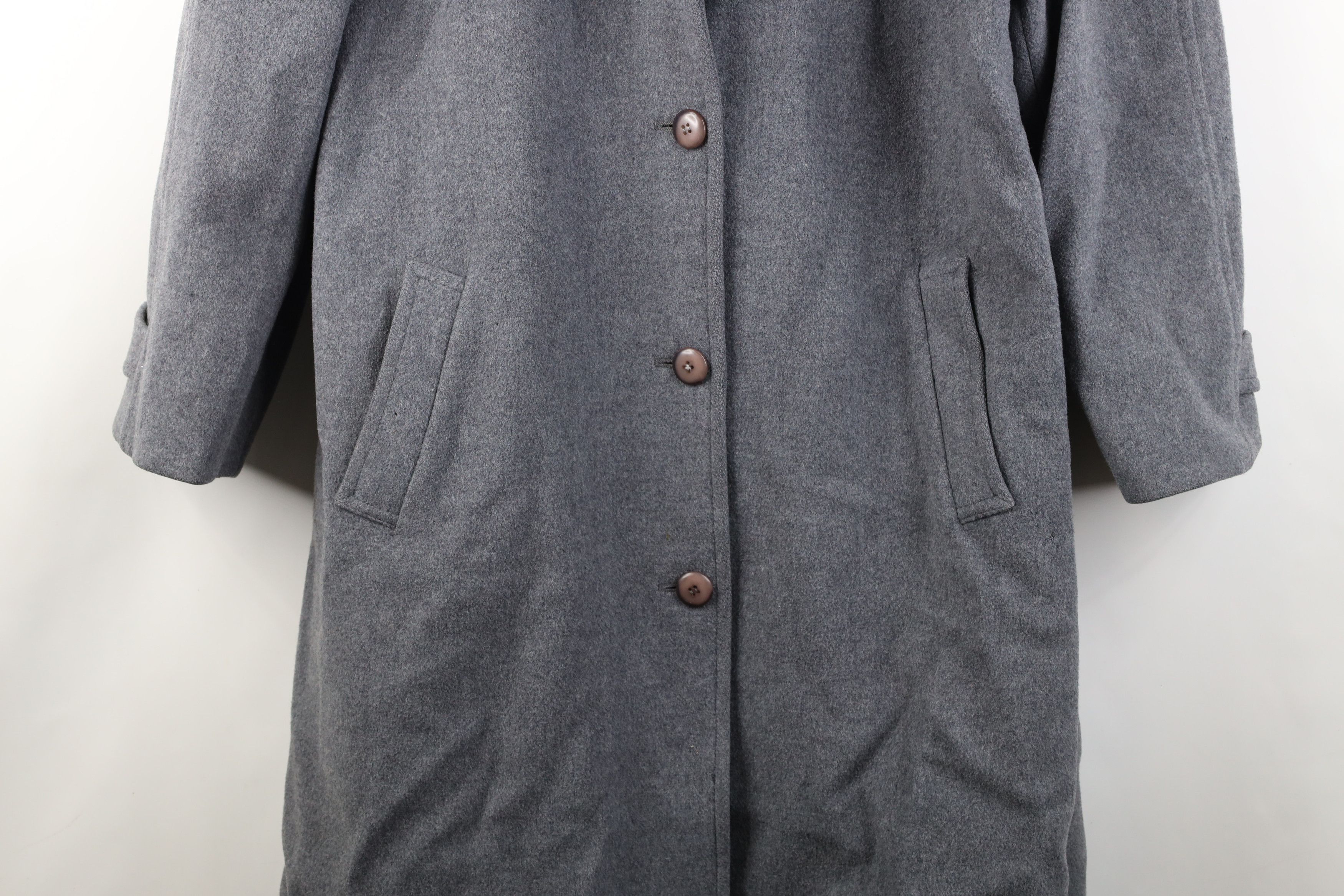 Pendleton Vintage 70s Pendleton Heavy Trench Coat Overcoat Gray USA Size XL / US 12-14 / IT 48-50 - 3 Thumbnail