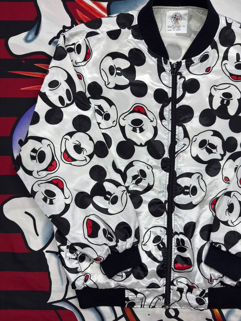 Mickey Mouse Rare Vintage 90s Disney Mickey&Co Bomber Jacket AOP Mickey Size US M / EU 48-50 / 2 - 2 Thumbnail