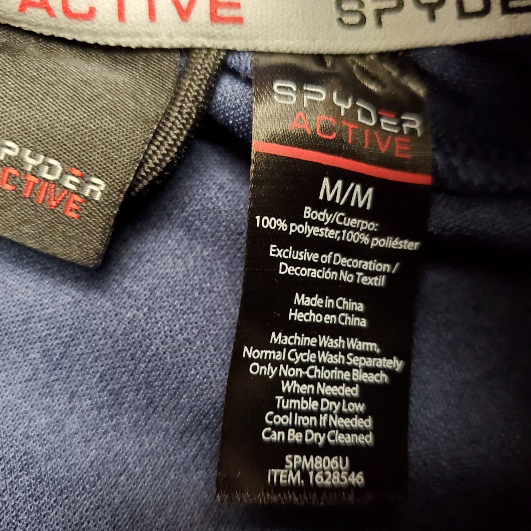 Spyder Spyder Mens Jacket Full Zip Outdoor Casual Blue M ProWeb Active ProWeb Outdoor Jacket Size US M / EU 48-50 / 2 - 5 Thumbnail
