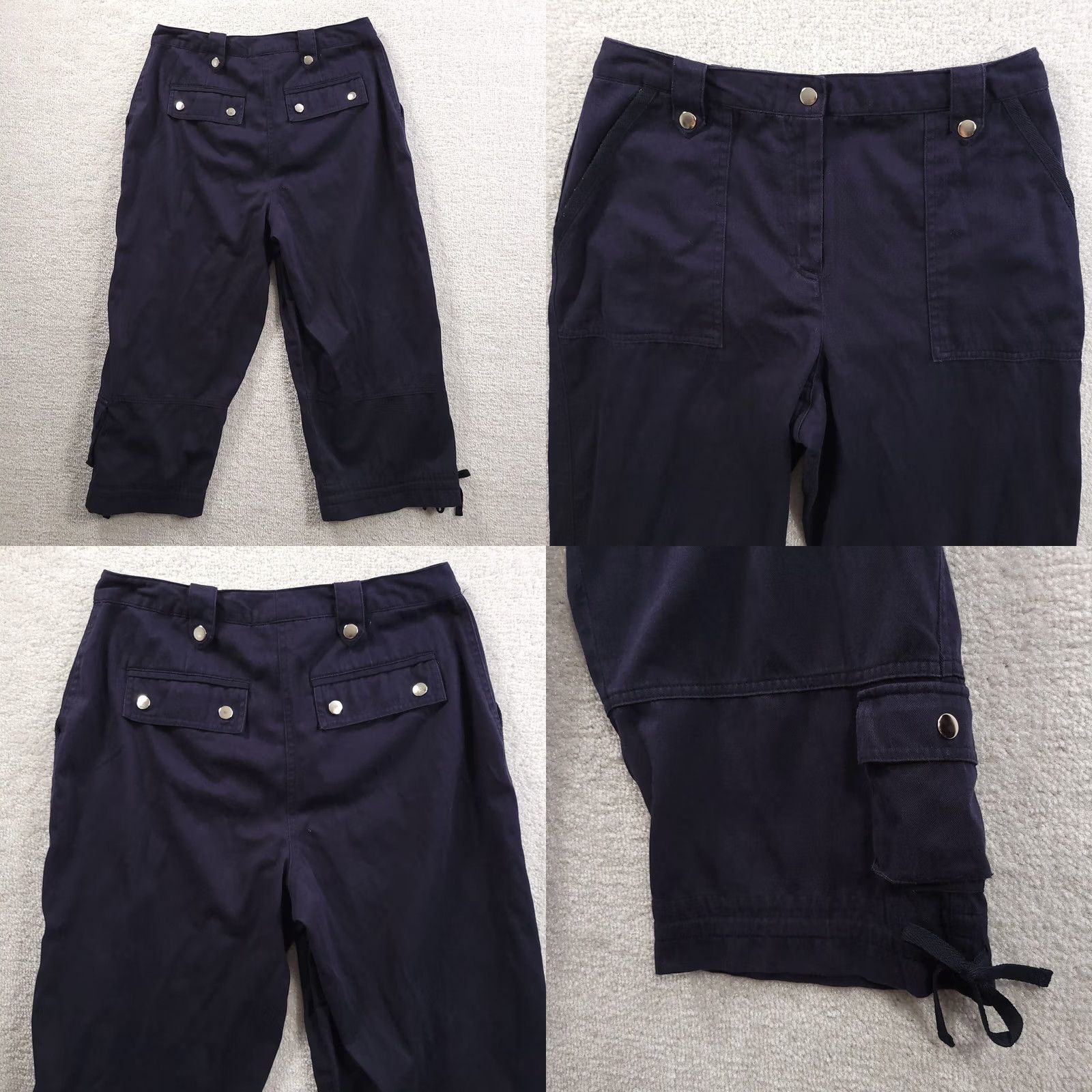 Vintage Studio Works Womens Blue Wide Leg Capri Pants Size 8 Size 30" / US 8 / IT 44 - 8 Thumbnail