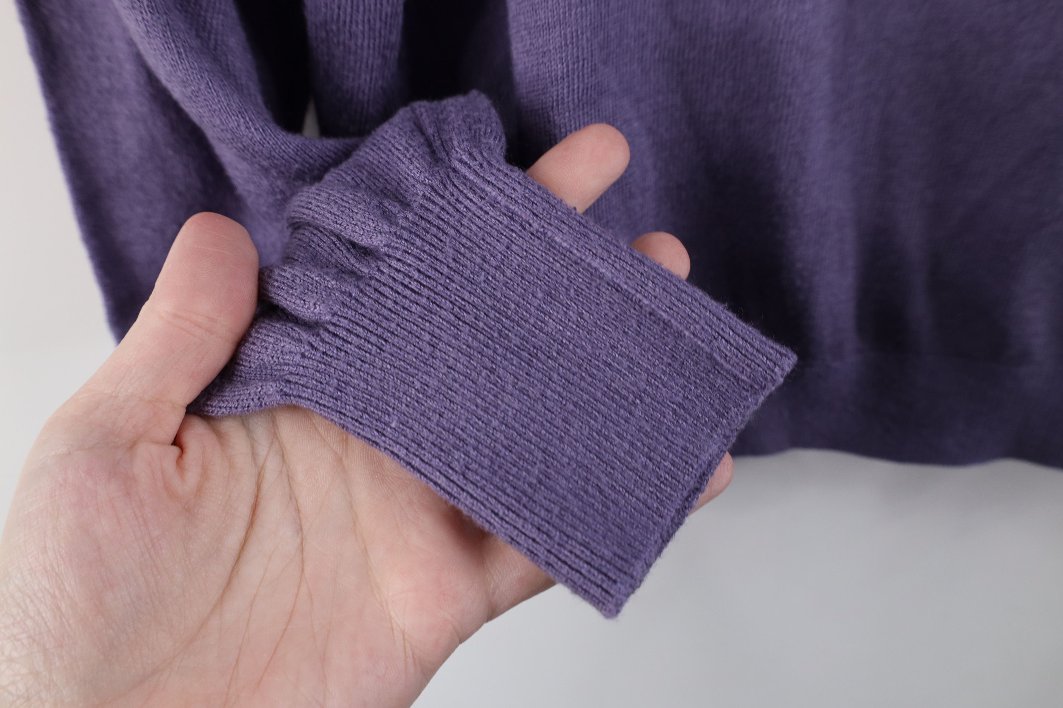 Magaschoni × Vintage Magaschoni Blank Lightweight Cropped Knit Sweater Purple Size M / US 6-8 / IT 42-44 - 6 Thumbnail