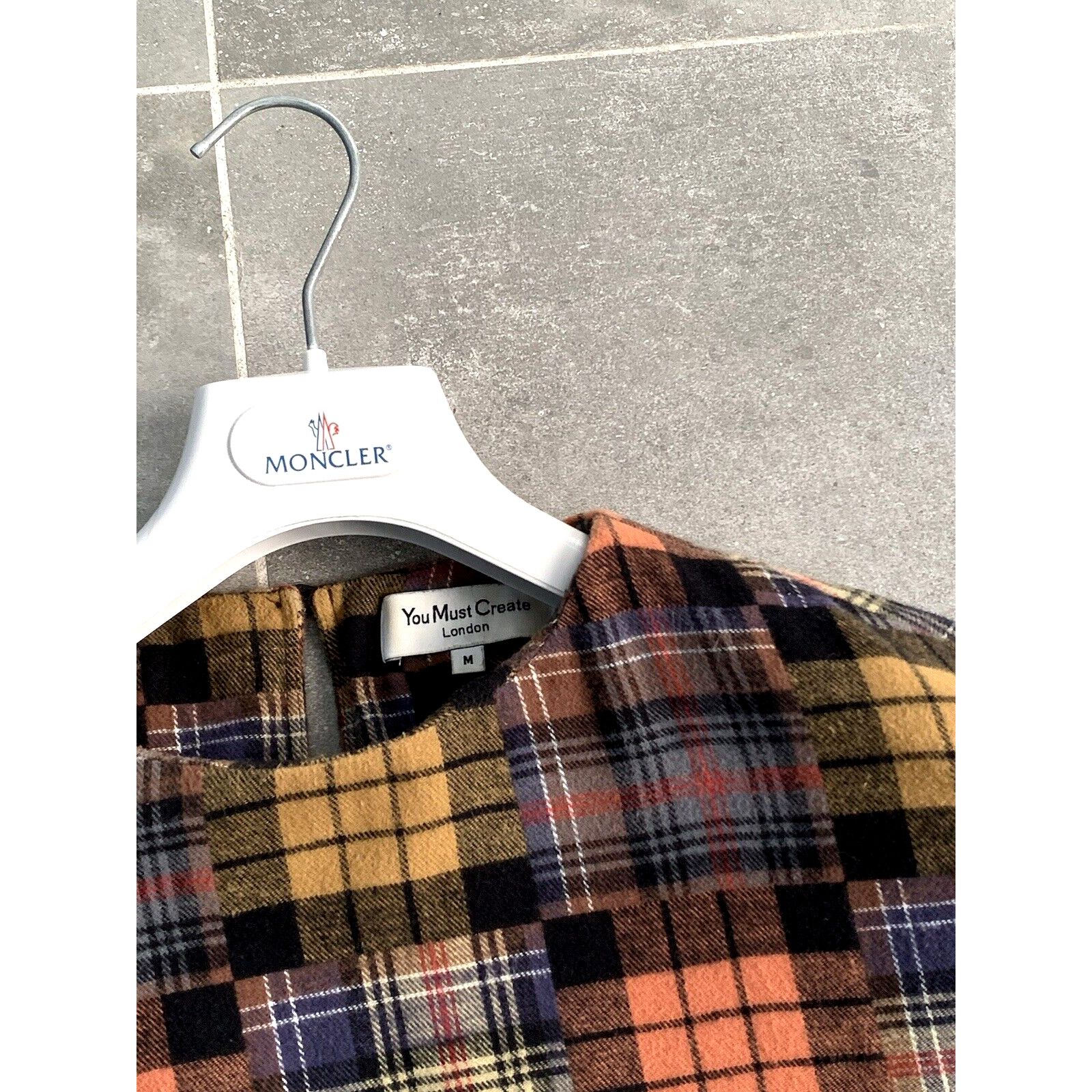 Designer × YMC OVERSIZED Womens YMC Ballon Sleeves Checked Dress Tunic SZ M Size M / US 6-8 / IT 42-44 - 7 Thumbnail