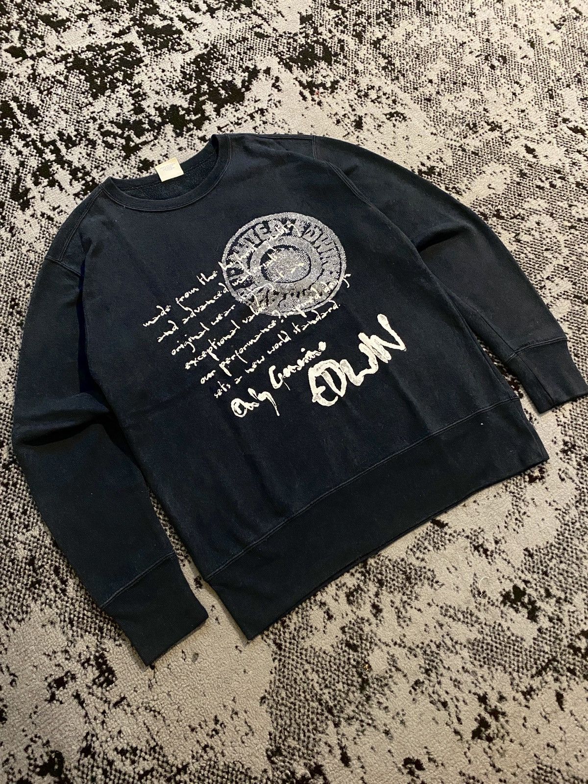 Edwin Edwin Black Printed Abstract Logo Sweatshirts Size US M / EU 48-50 / 2 - 1 Thumbnail