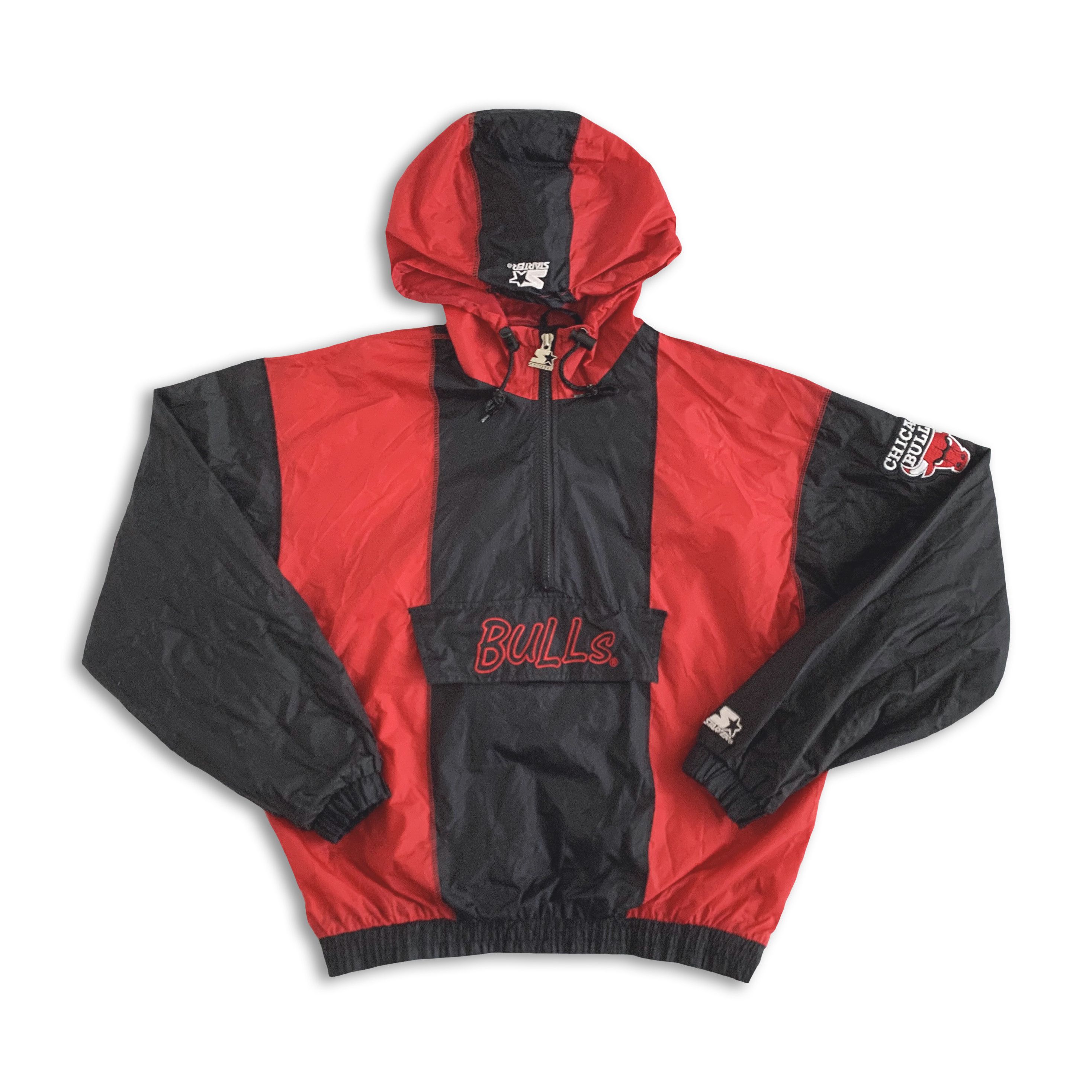 Starter Vintage 90s STARTER Chicago Bulls Windbreaker Pullover NBA Size US M / EU 48-50 / 2 - 2 Thumbnail