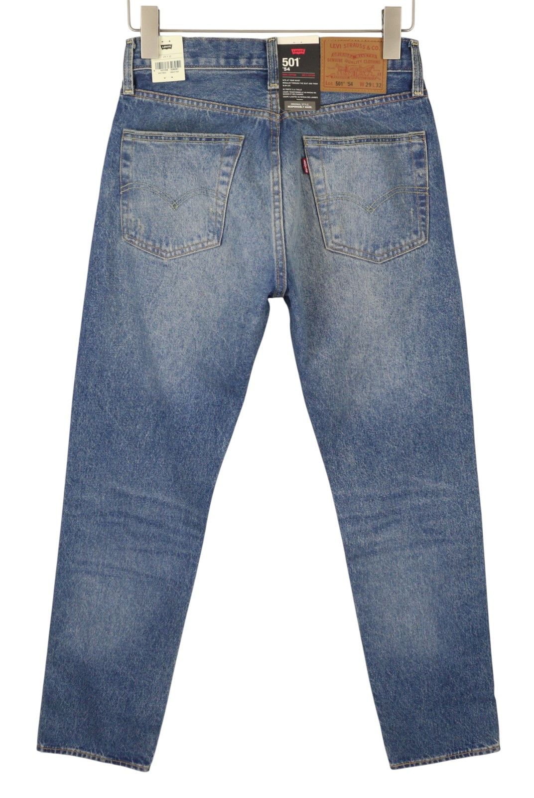 Levi's 501 W29/L32 Big E Straight Distress Faded Blue 87090 Size US 29 - 2 Thumbnail