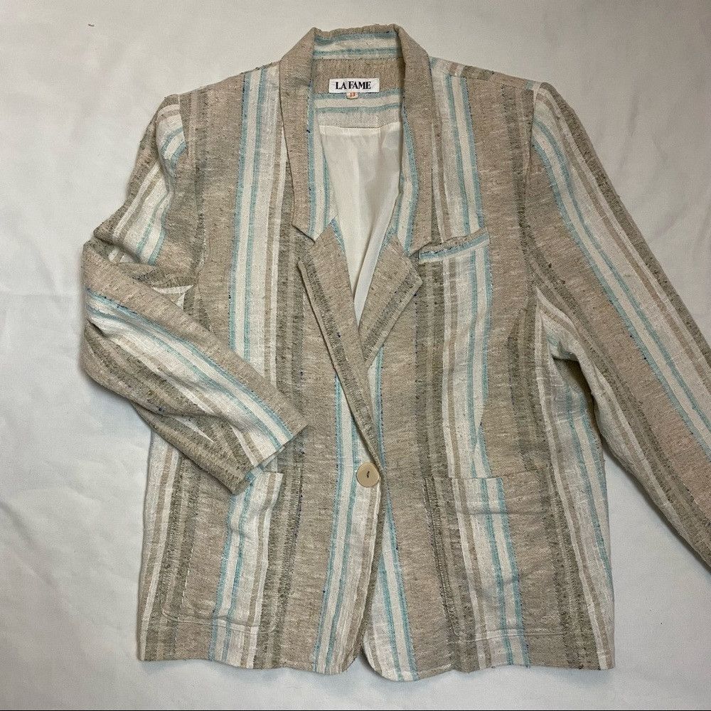 Travis Scott La Fame Linen Striped Jacket Size M Size M / US 6-8 / IT 42-44 - 6 Thumbnail