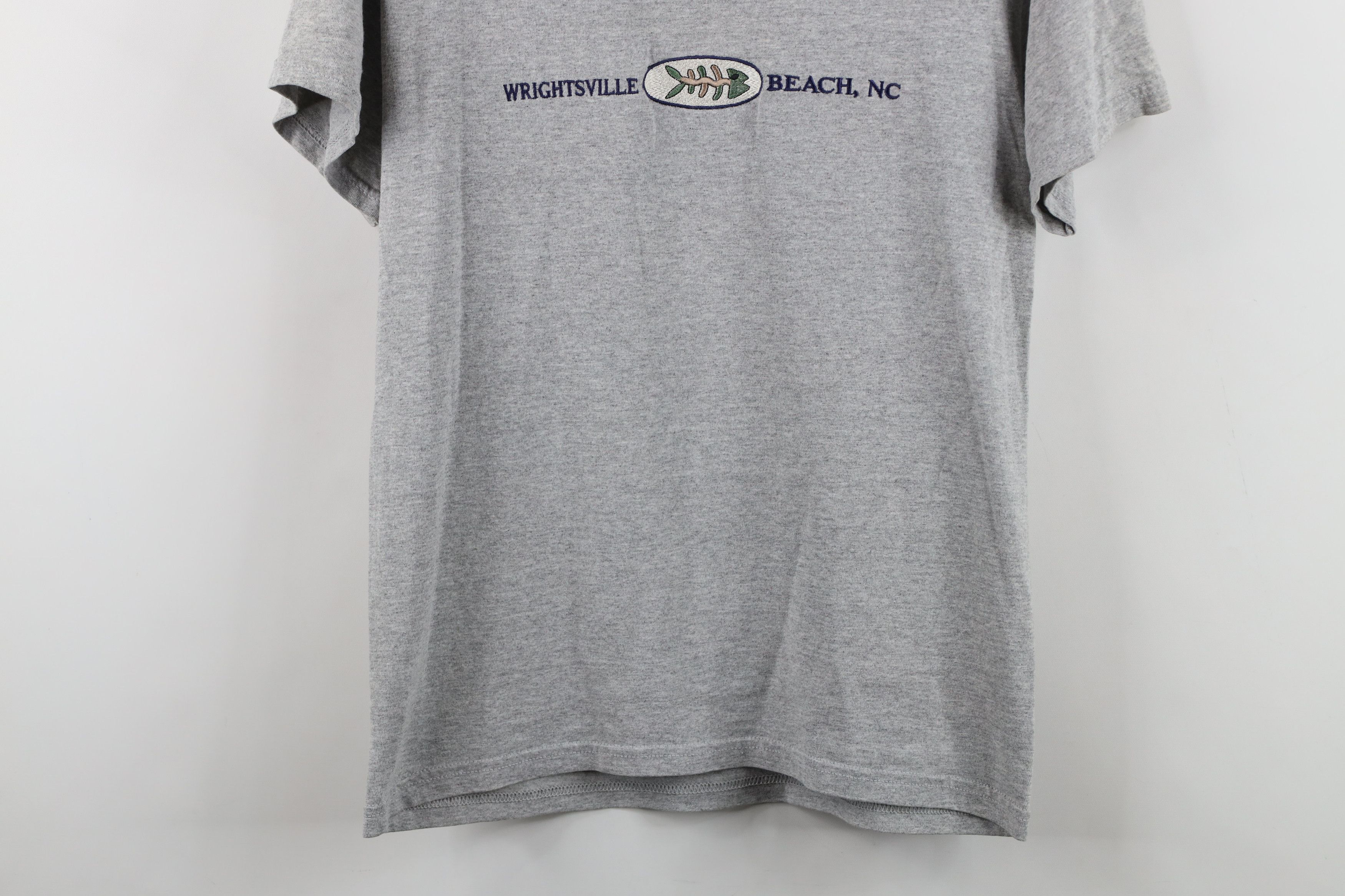 Vintage Vintage 90s Y2K Streetwear Wrightsville Beach Fish T-Shirt Size S / US 4 / IT 40 - 3 Thumbnail