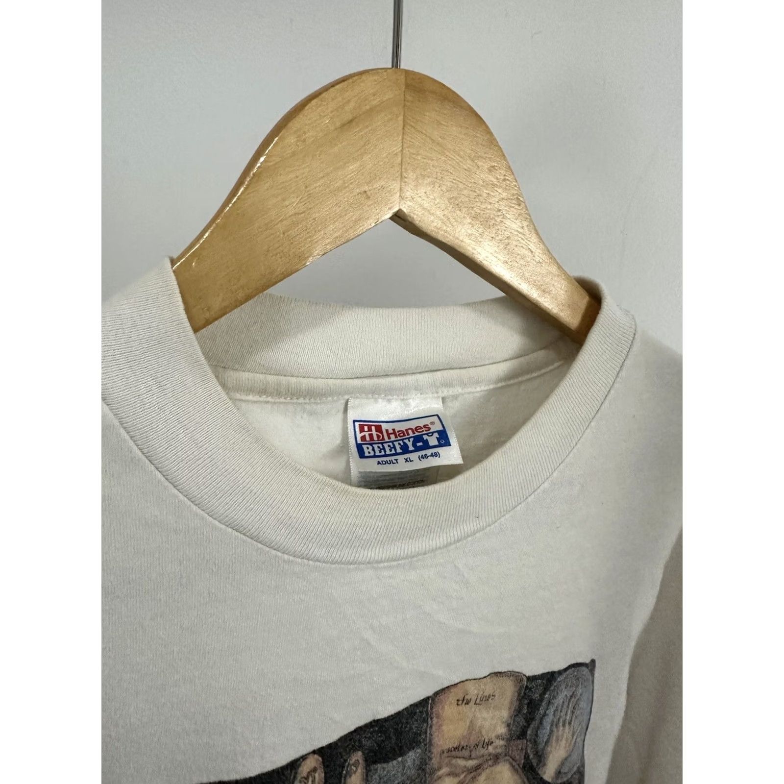 Hanes VTG Palmistry Palm Reading Hand Life Line Fortune Future Art T-Shirt XL White Hanes Mens Shirt Size US XL / EU 56 / 4 - 6 Thumbnail