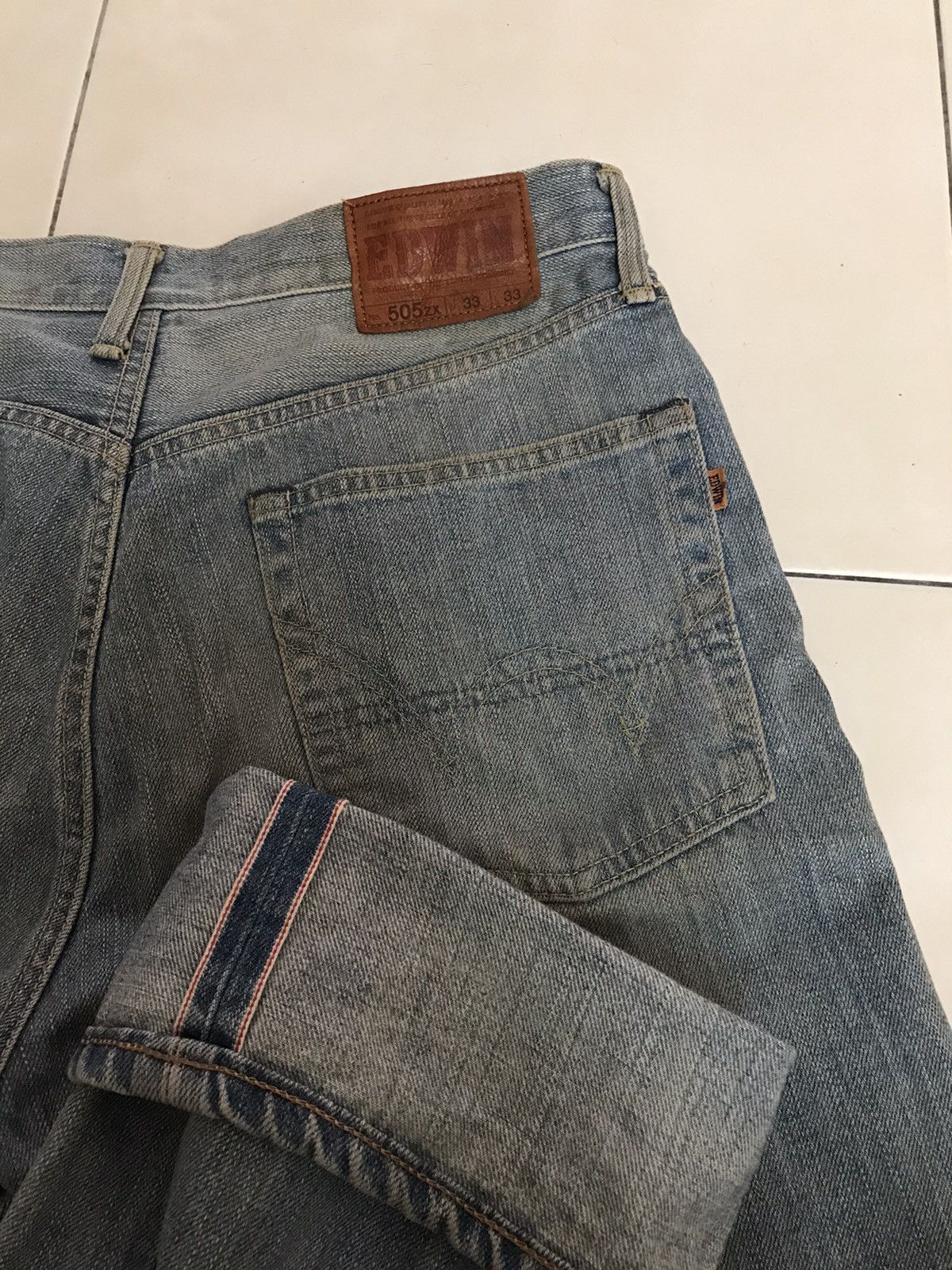 Edwin × Japanese Brand × Vintage Edwin 505ZX Selvedge Jeans Size US 33 - 3 Thumbnail