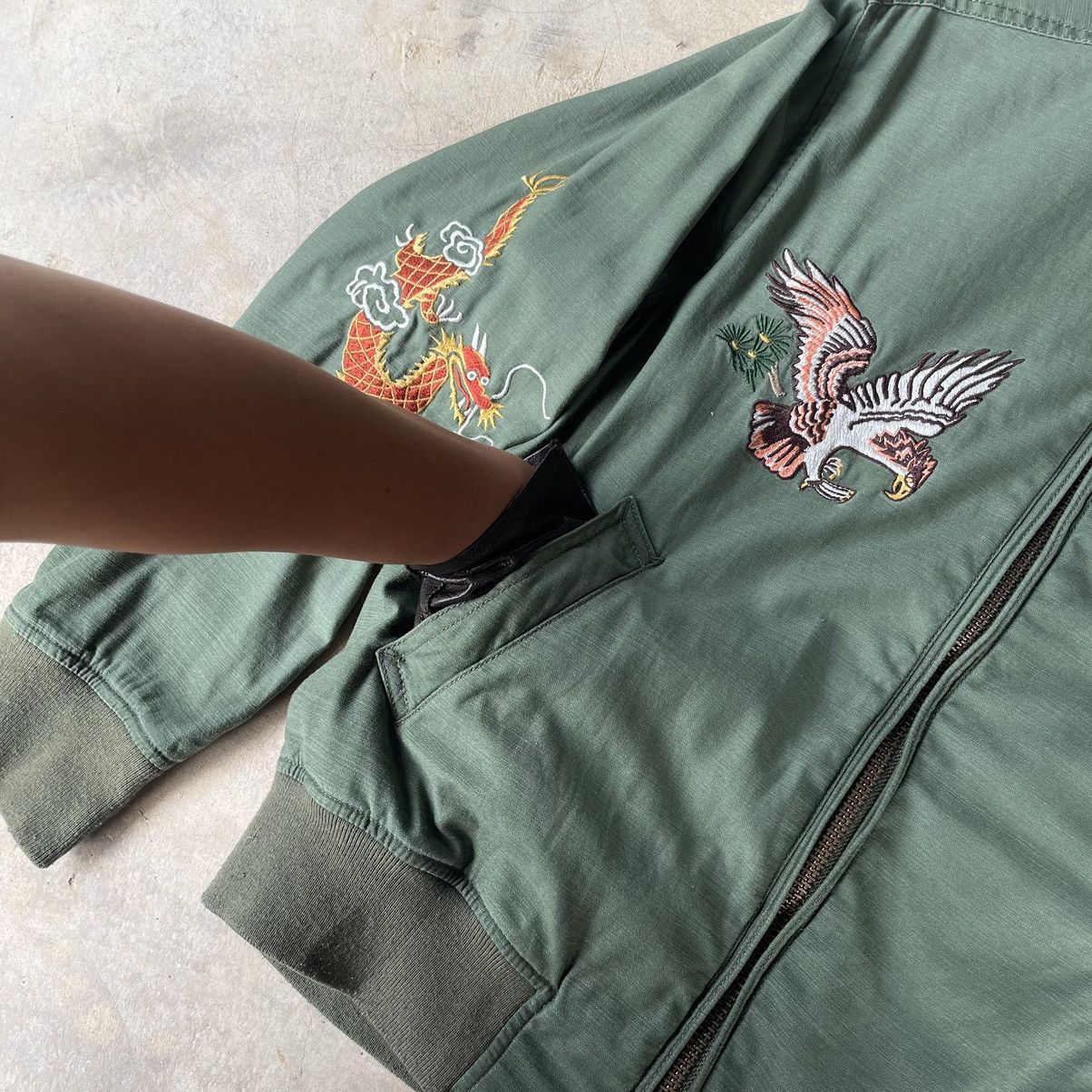Avirex VINTAGE AVIREX MILITARY SUKAJAN EMBROIDERY COLLAR ZIP JACKET Size US S / EU 44-46 / 1 - 17 Thumbnail
