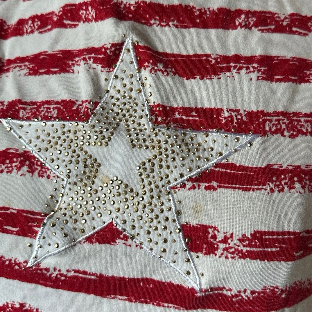 Other STAINED karen scott gold star red white striped shirt Size M / US 6-8 / IT 42-44 - 2 Thumbnail