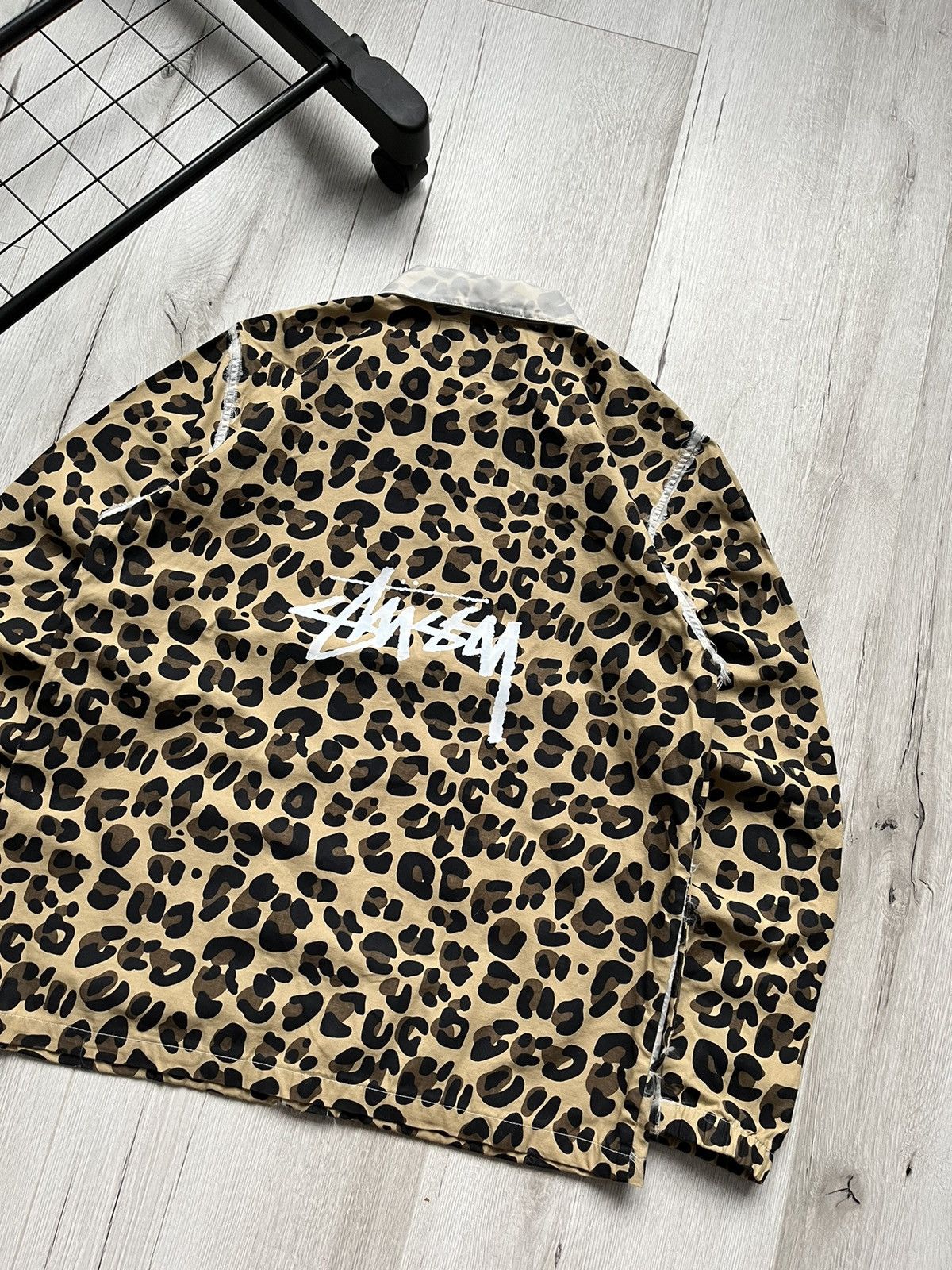 Stussy × Vintage Stussy Big Logo Rare Cheetah Leopard Camo Work Jacket Coach Size US M / EU 48-50 / 2 - 10 Thumbnail