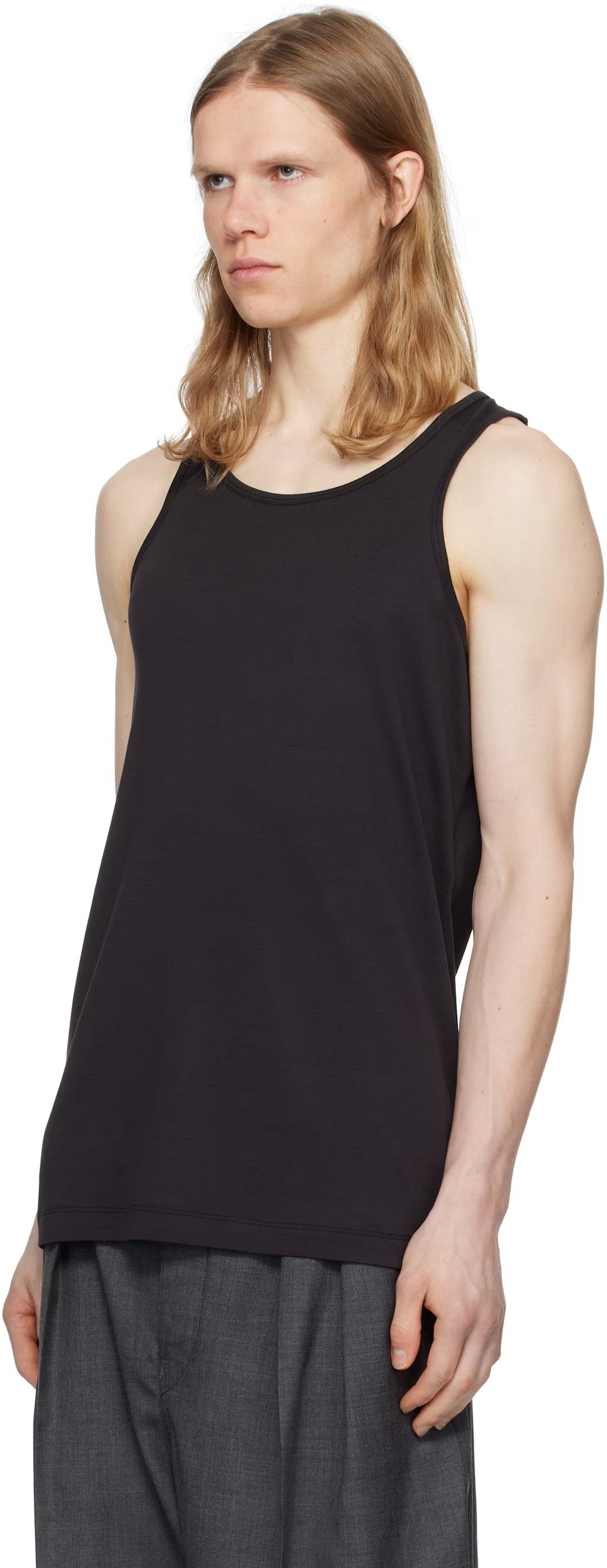 Lemaire (New) Black Cotton Tank Top Size US M / EU 48-50 / 2 - 2 Thumbnail