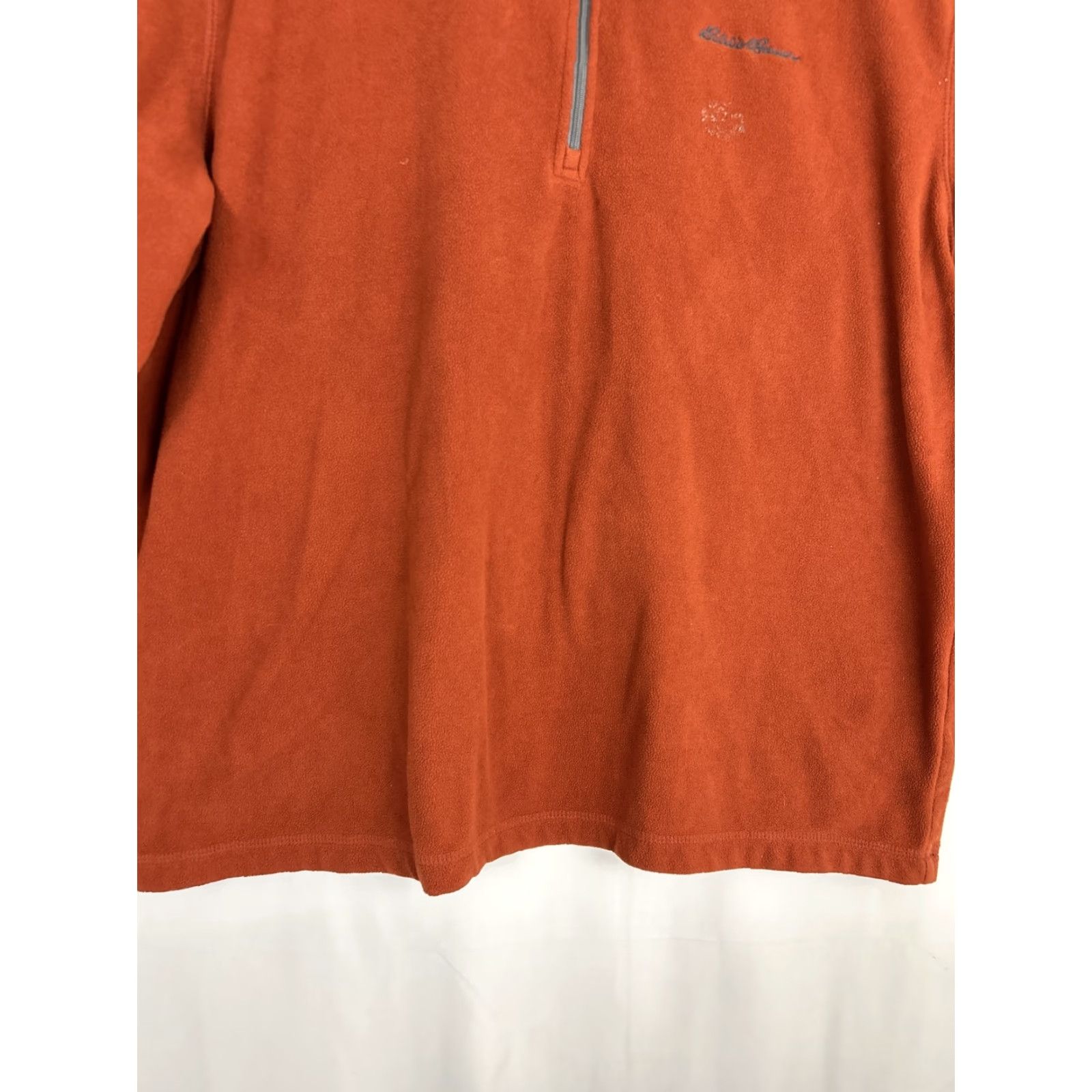 Eddie Bauer Eddie Bauer Mens XL Burnt Orange Fleece 1/4 Zip Up Jacket Size US XL / EU 56 / 4 - 3 Thumbnail