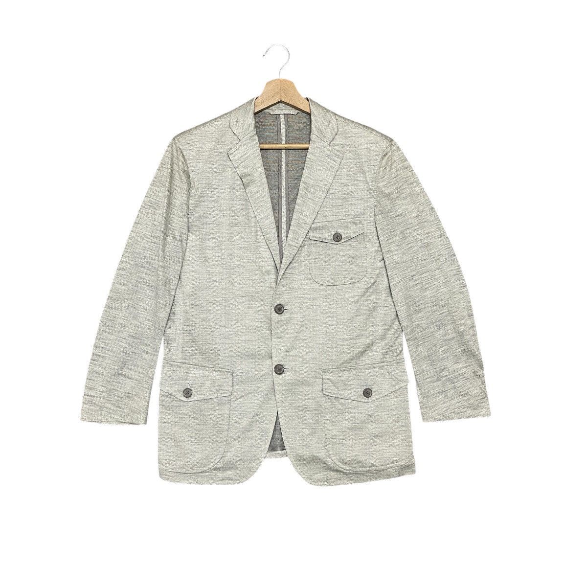 Allegri Vintage Allegri Grey Linen Blend Safari Style Blazer Jacket Size US S / EU 44-46 / 1 - 1 Thumbnail