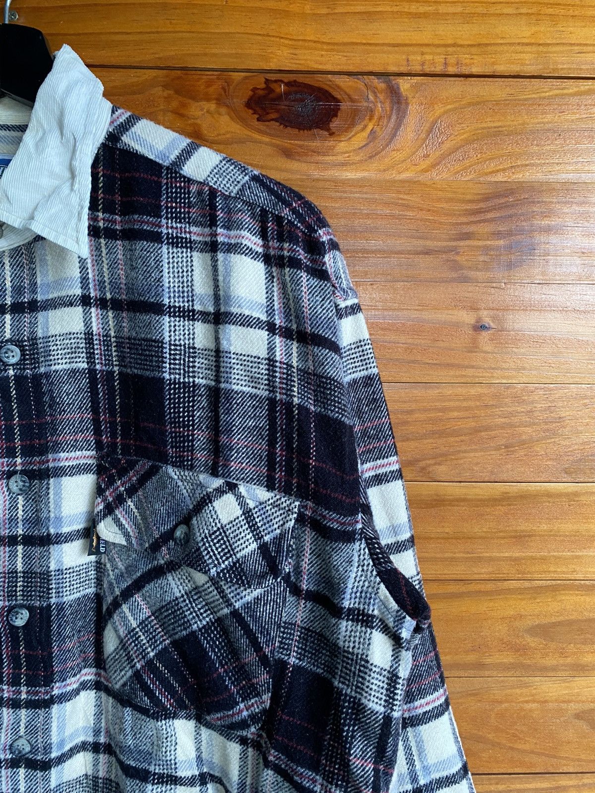 Vintage Vintage Big Field Heavy Flannel Shirt – Corduroy Collar Size US L / EU 52-54 / 3 - 8 Thumbnail