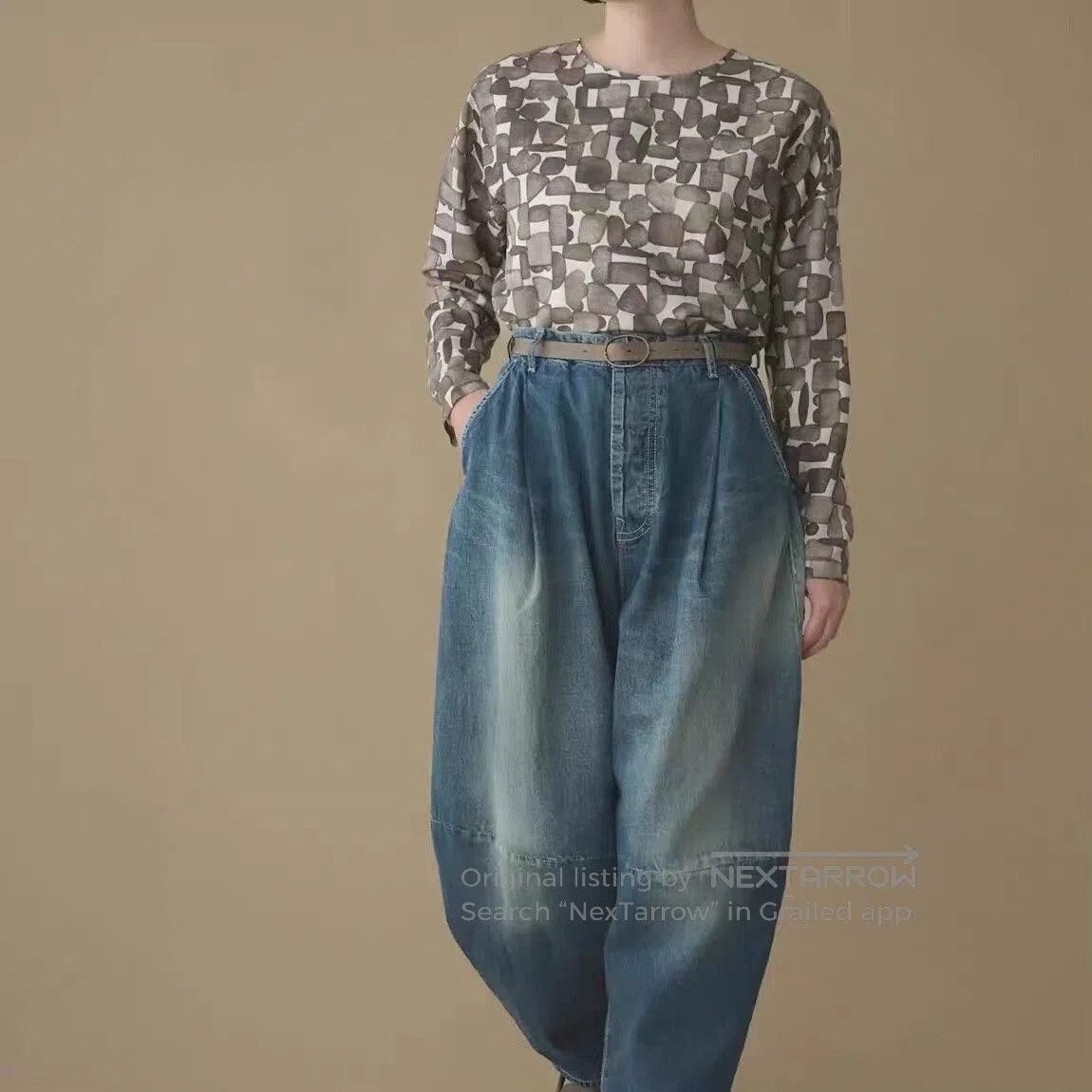 mina perhonen Akira Minagawa Denim Pants 2025. Size 33" - 2 Thumbnail