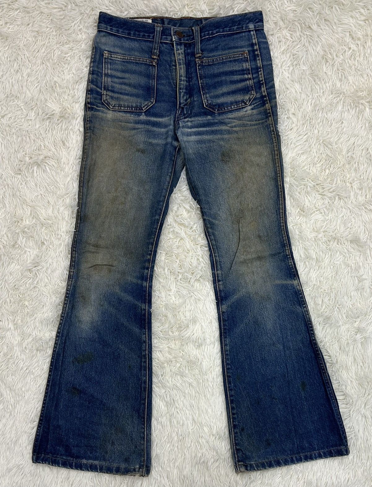 Big John × Japanese Brand × Vintage Vintage Big-John Distressed Flare Denim Pants Size US 28 / EU 44 - 1 Thumbnail