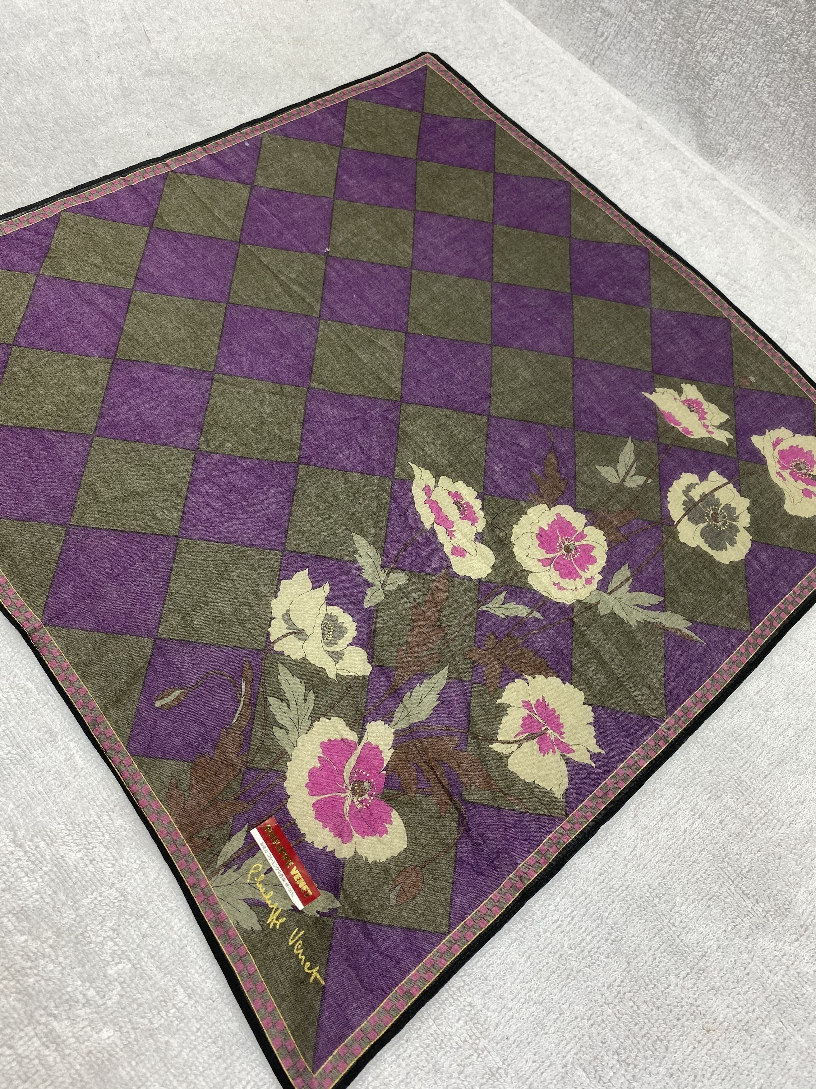 Vintage Philippe Venet Handkerchief / Bandana / Neckerchief Size ONE SIZE - 4 Thumbnail