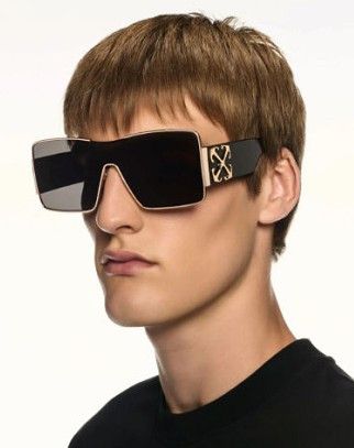 Off-White Off-White ASPEN 7207 Sunglasses Silver/Black Shield Frame Size ONE SIZE - 3 Thumbnail