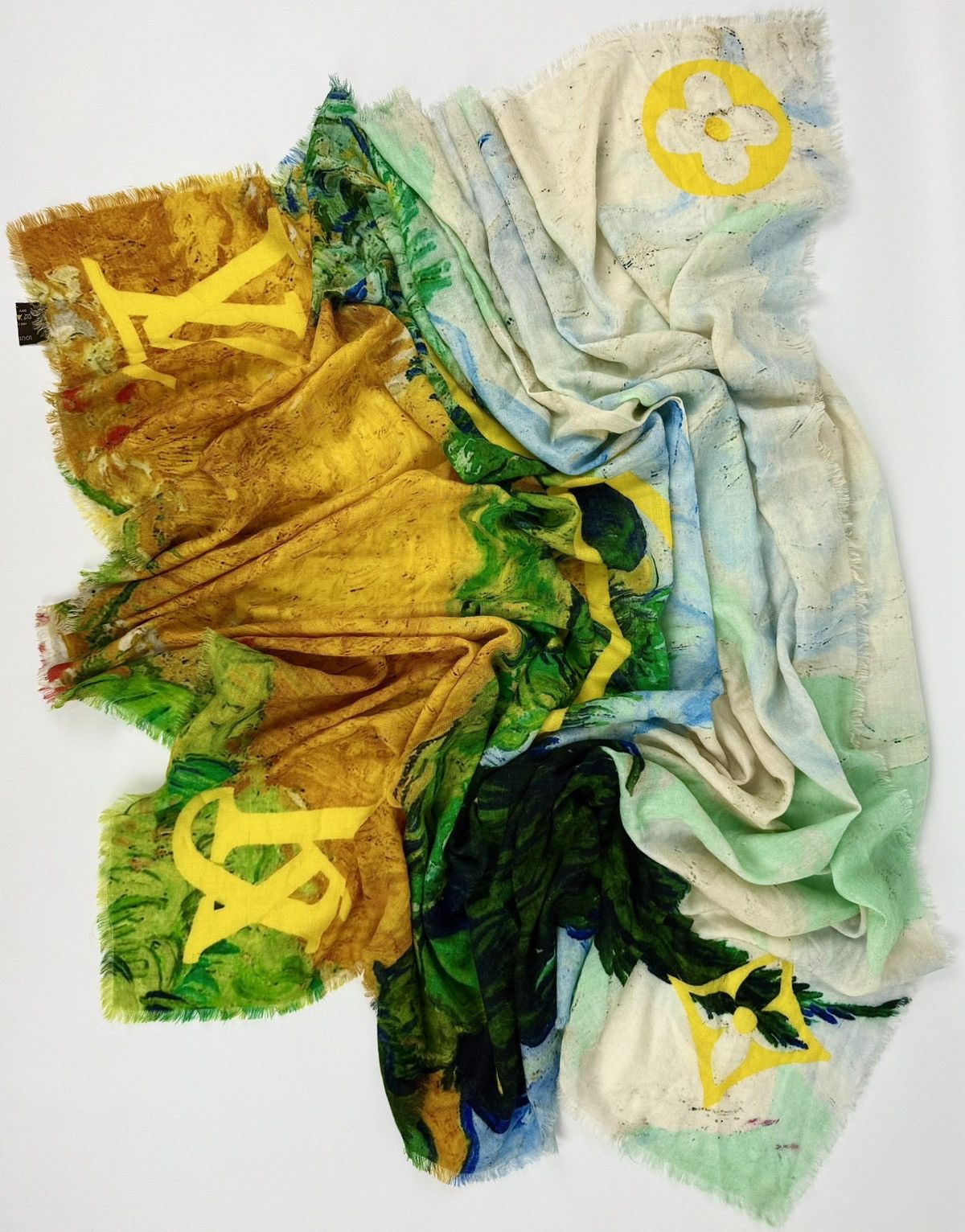 Louis Vuitton Louis Vuitton - Jeff Koons - 2017 - Van Gogh Cashmere Scarf Size ONE SIZE - 4 Thumbnail