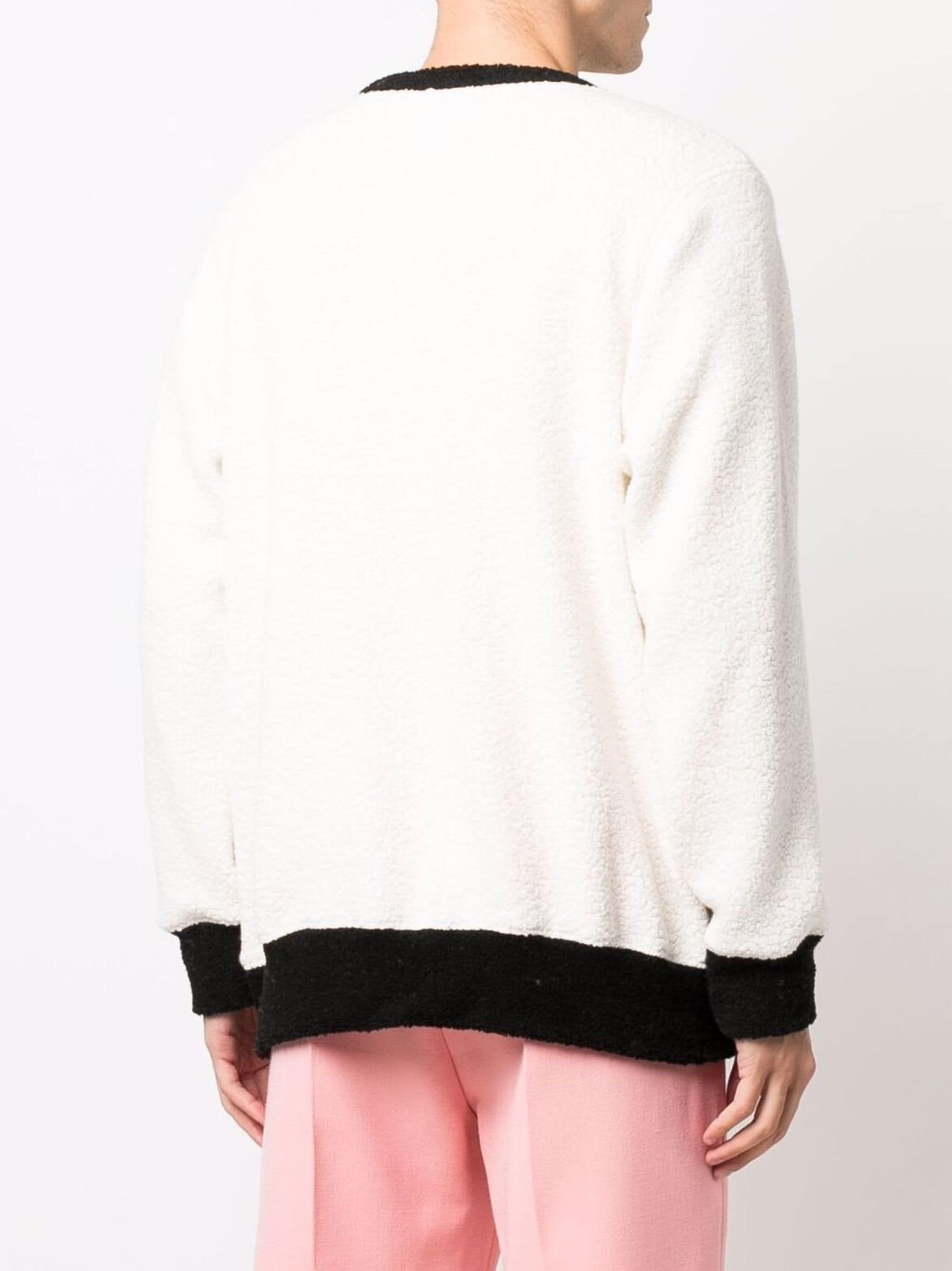 Casablanca White Two-Tone Fleece Logo Sweatshirt Size XS / US 0-2 / IT 36-38 - 6 Thumbnail