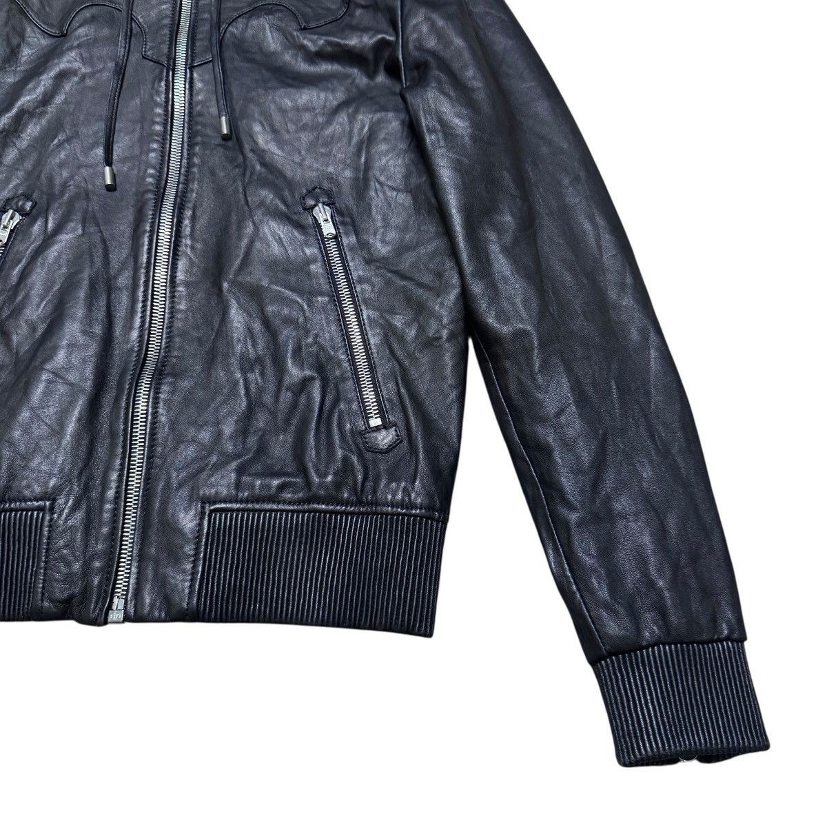 The Kooples The Kooples Leather Bomber Jacket Hooded Fluer Size US M / EU 48-50 / 2 - 4 Thumbnail